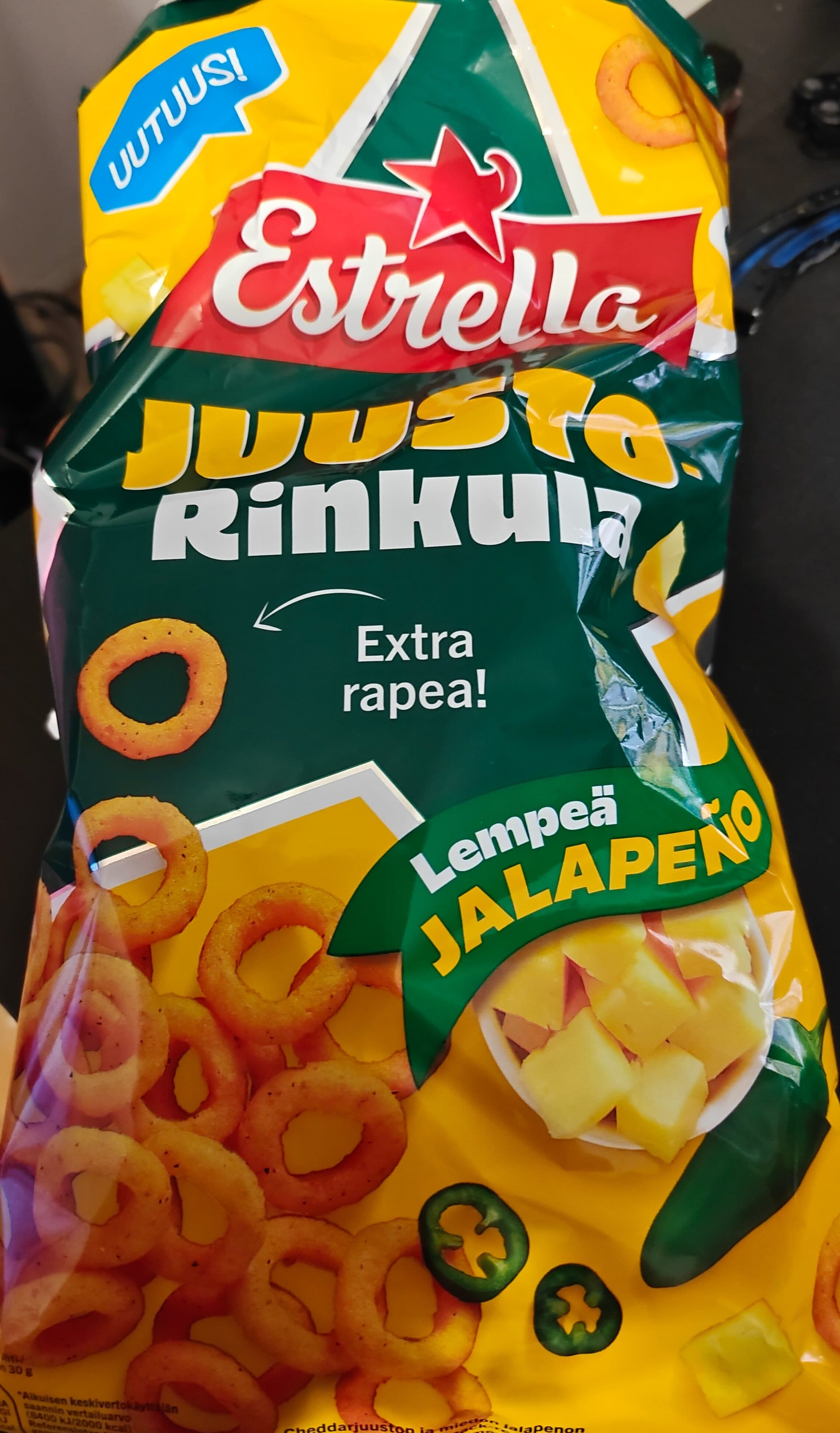 Estrella Juusto rinkula lempeä jalapeño packshot