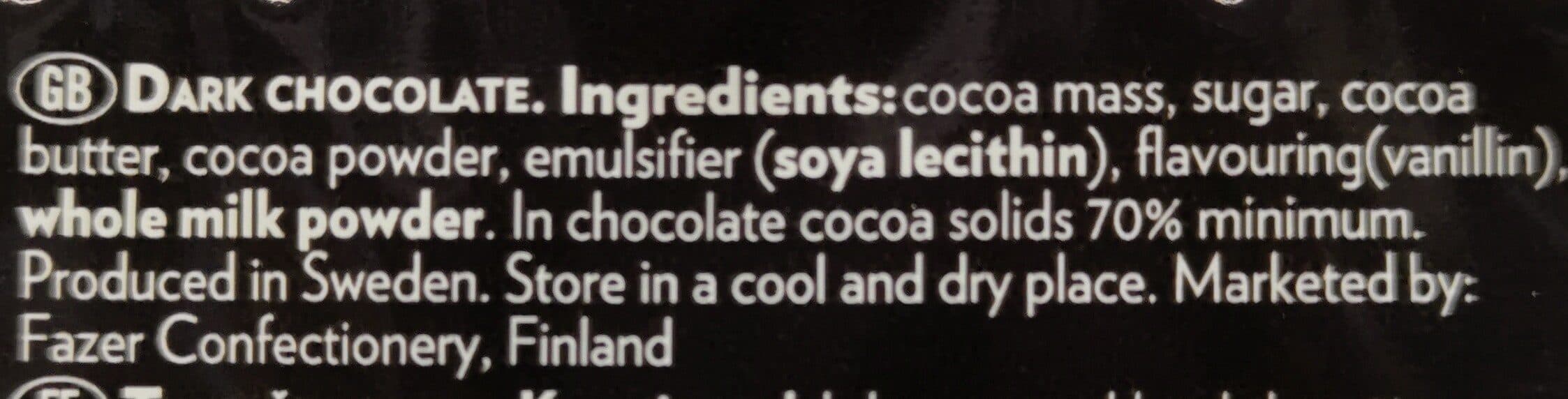 Fazer Premium Mörk Choklad packshot