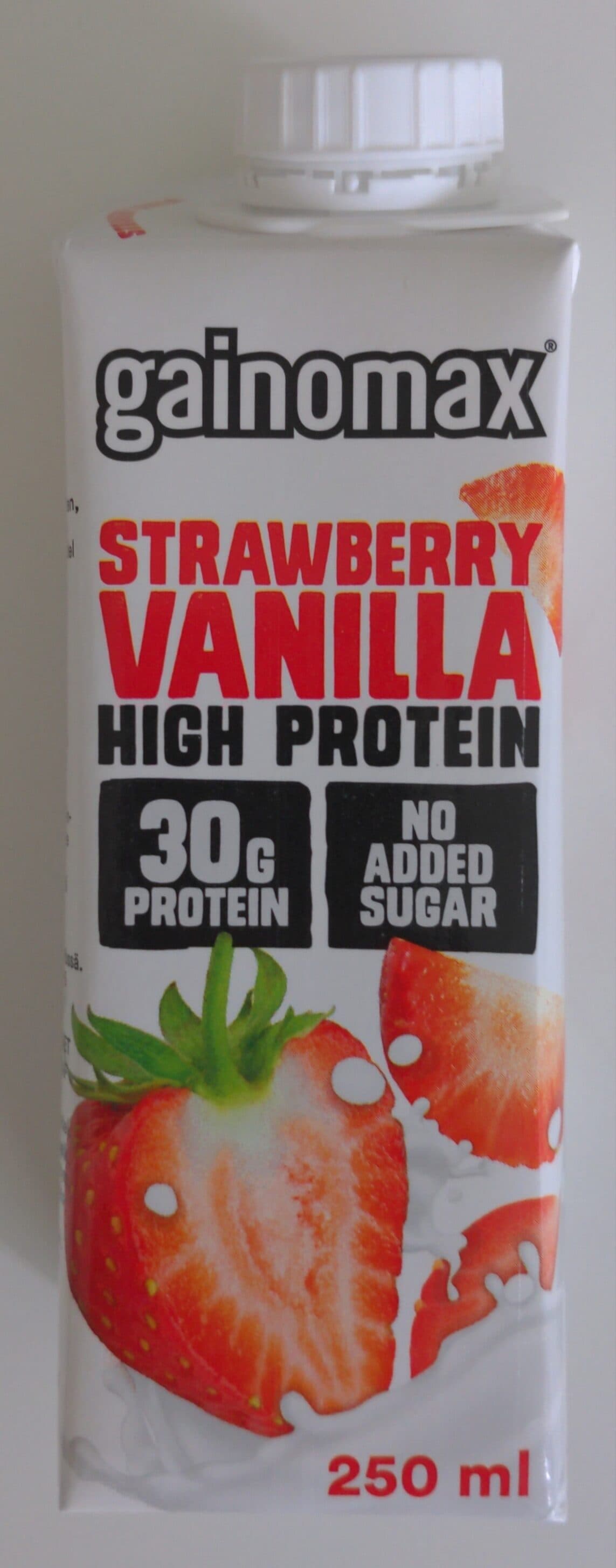 Gainomax Strawberry vanilla high protein packshot