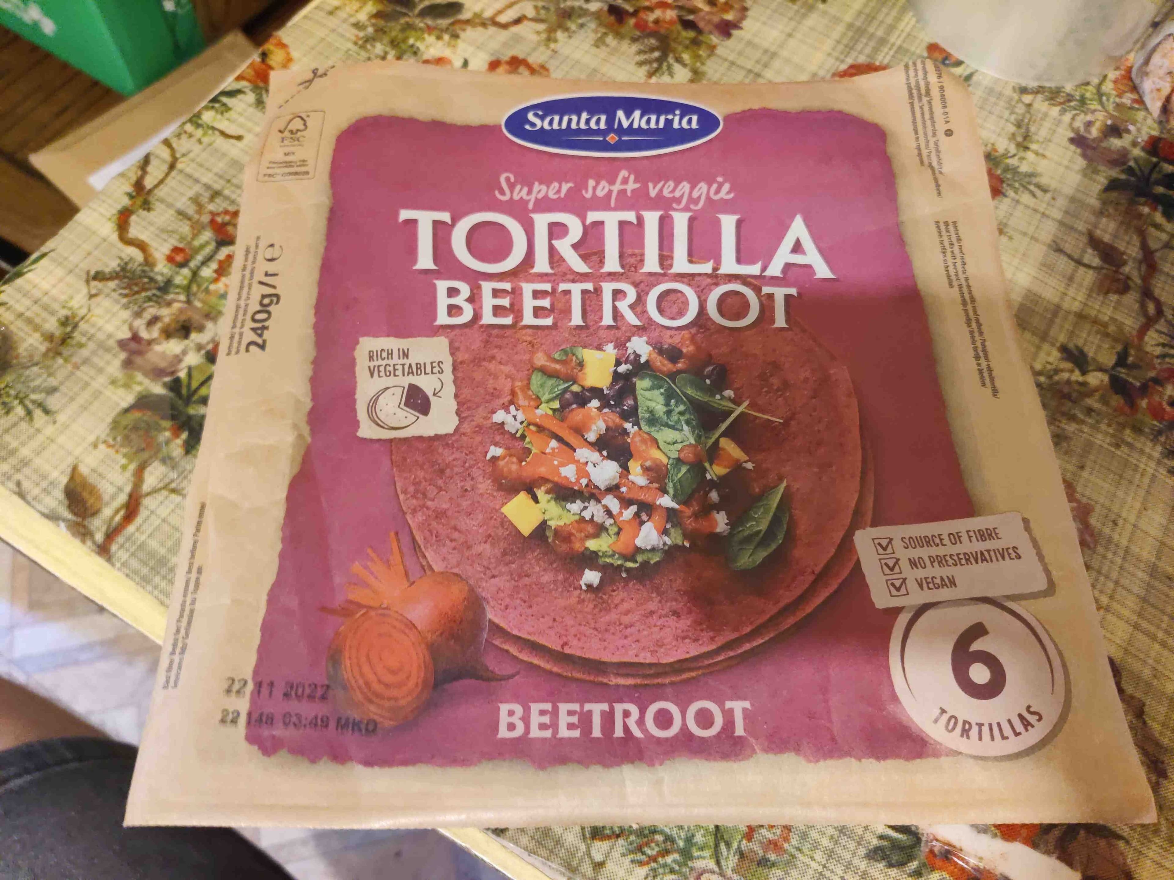 Santa Maria Tortilla beetroot packshot