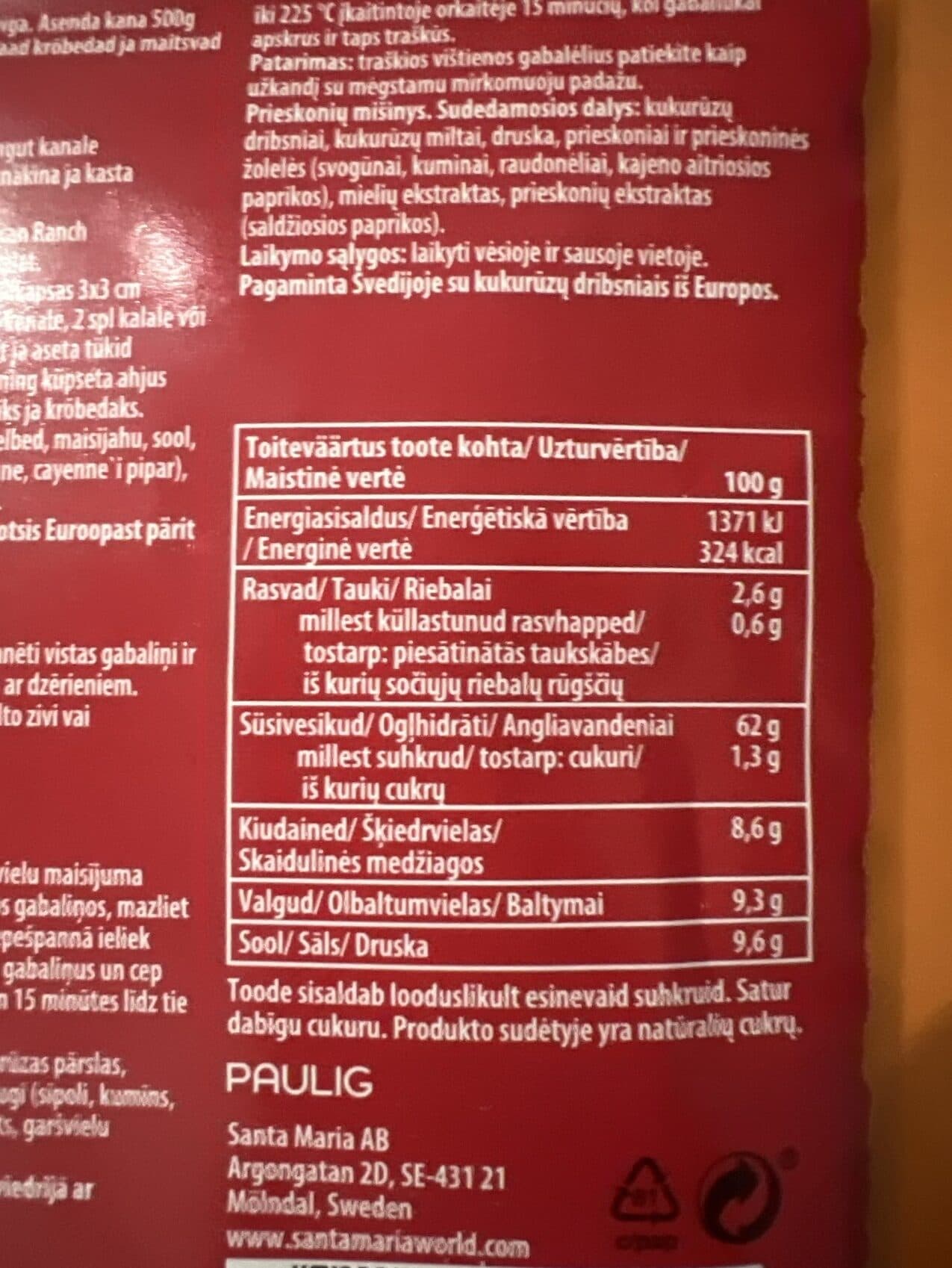 Santa Maria Santa Maria Spice Mix For Crispy Chicken packshot