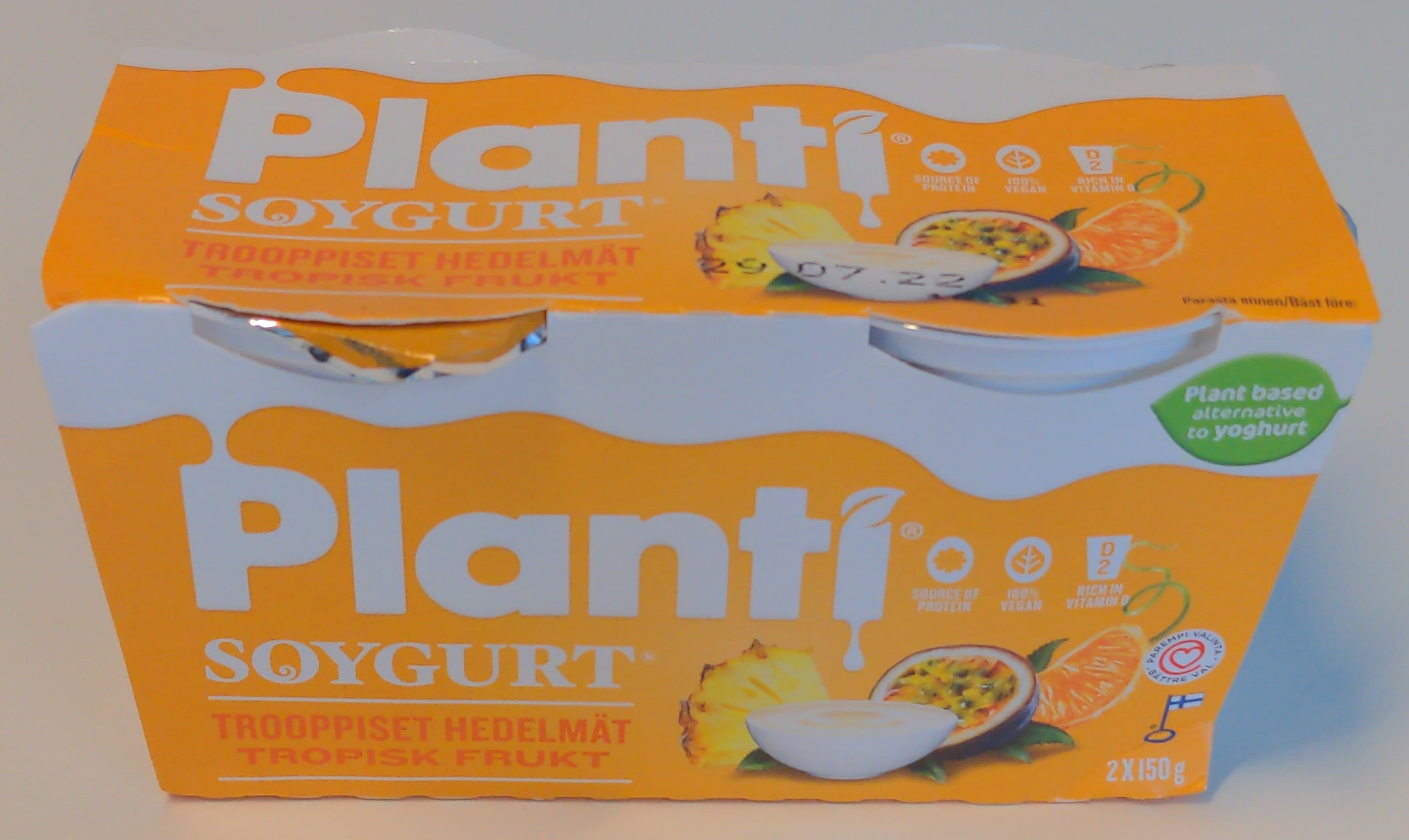Planti Troopiset hedelmat Soygurt packshot