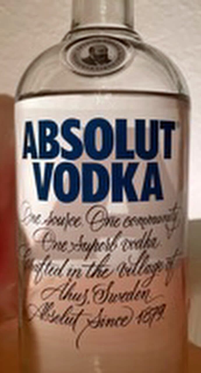 Absolut Absolut Vodka packshot