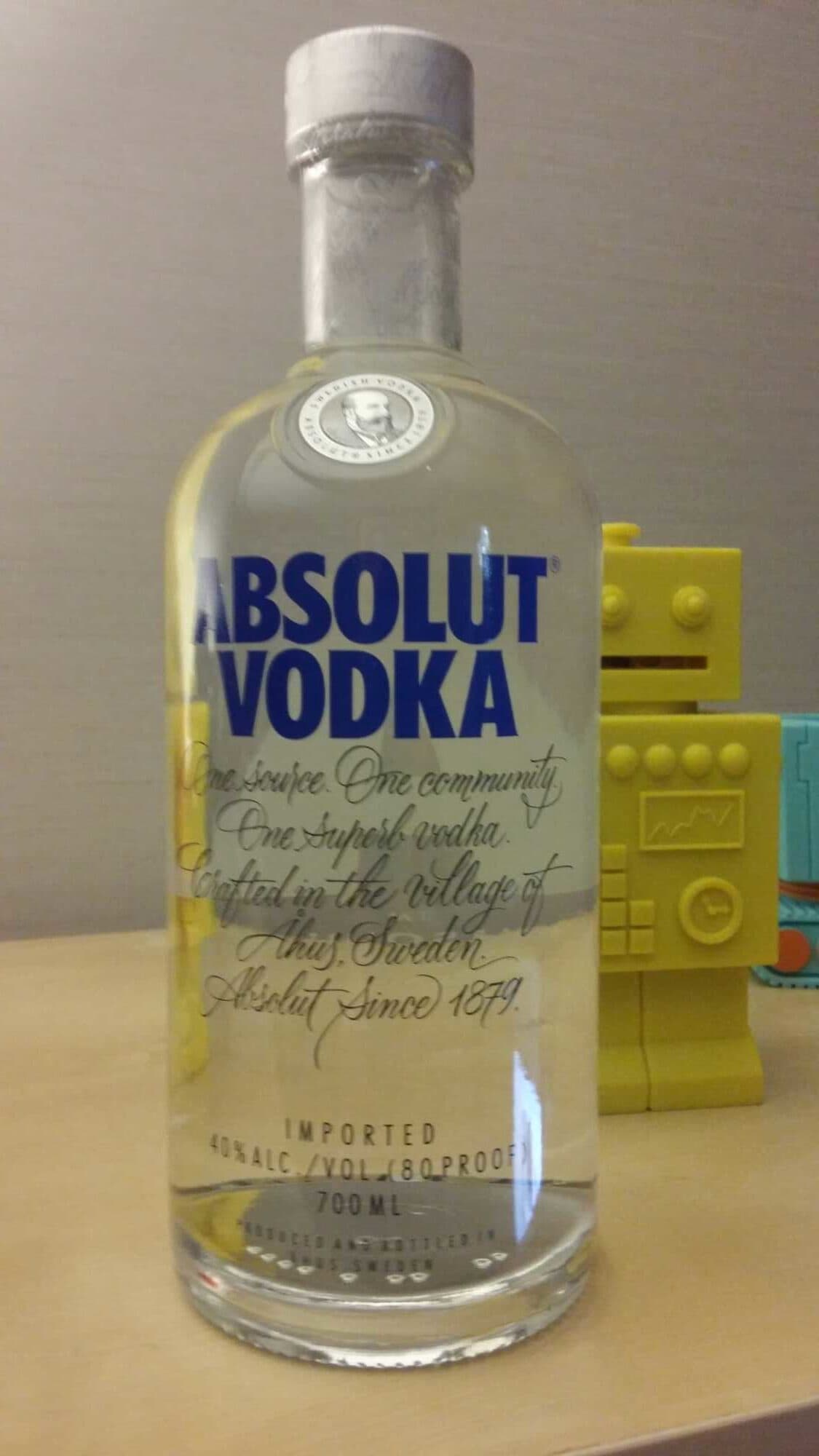 Absolut Absolut Vodka packshot