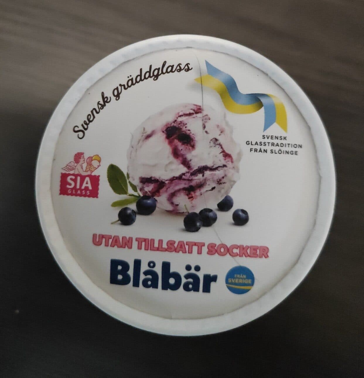 Sia Glass Blåbär Gräddglass packshot