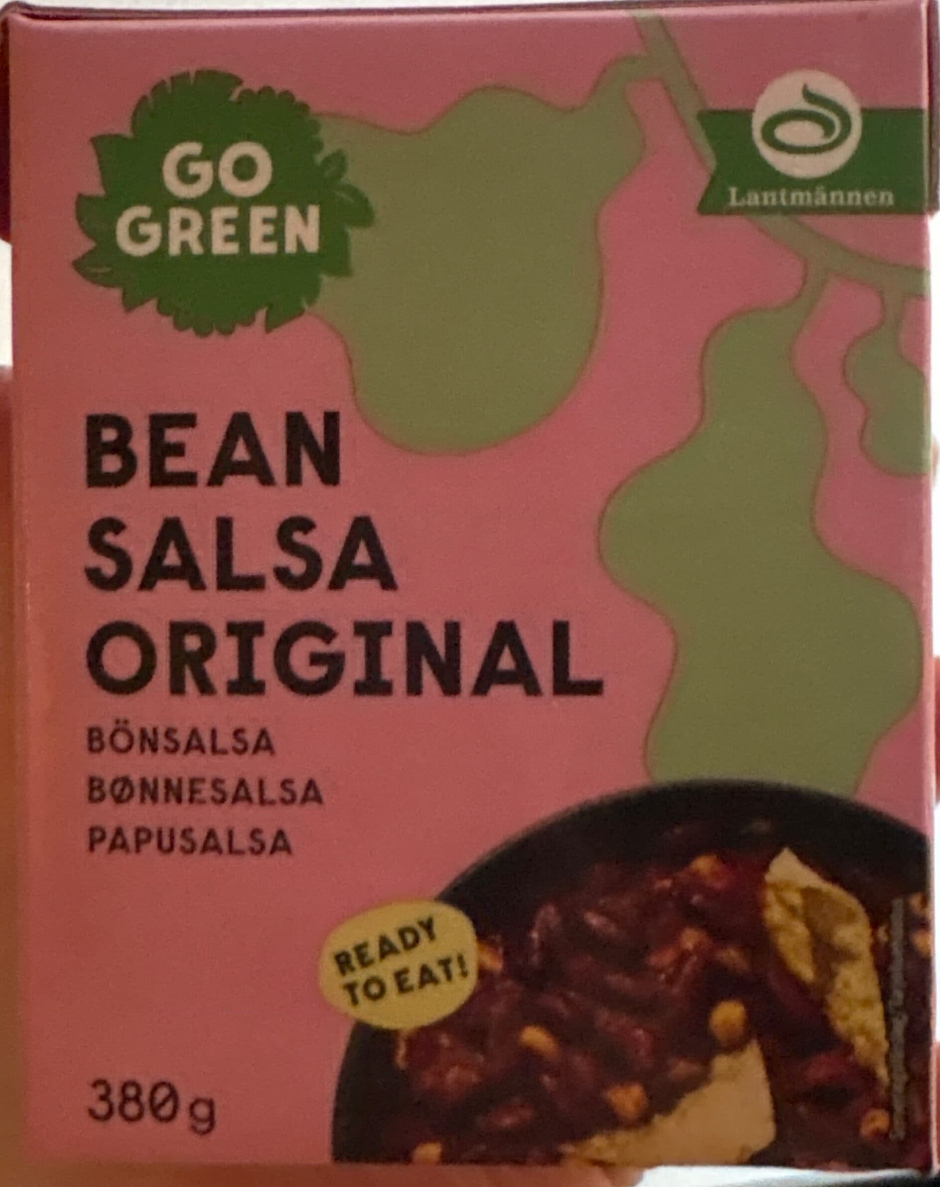 Go Green Bean salsa packshot