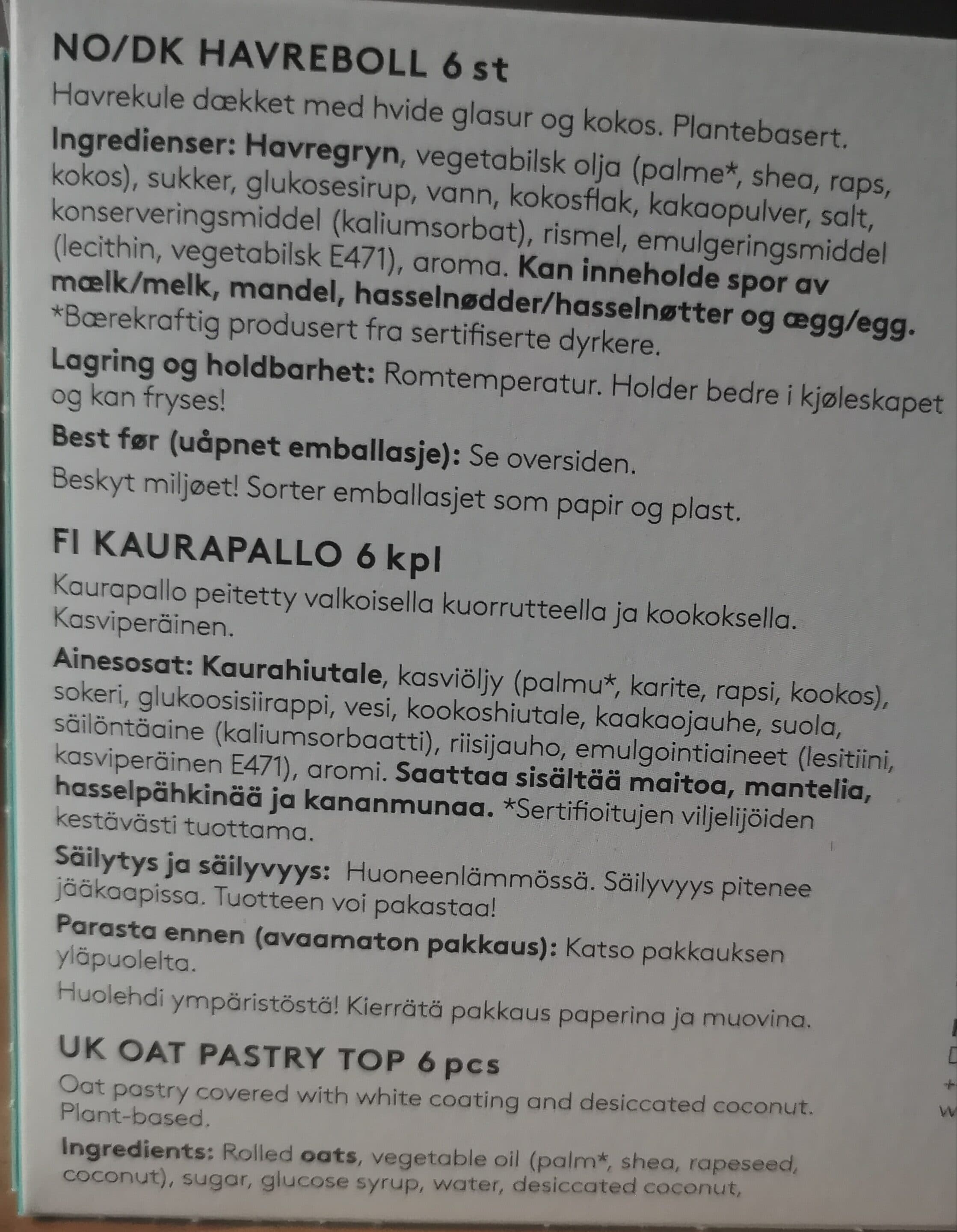 Delicato Havreboll packshot