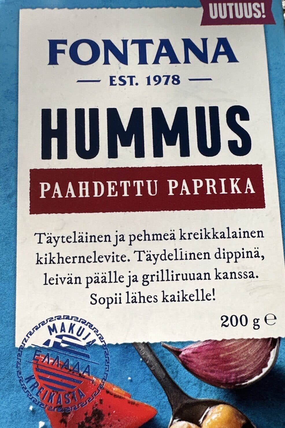 Fontana Hummus Paahdettu Paprika packshot