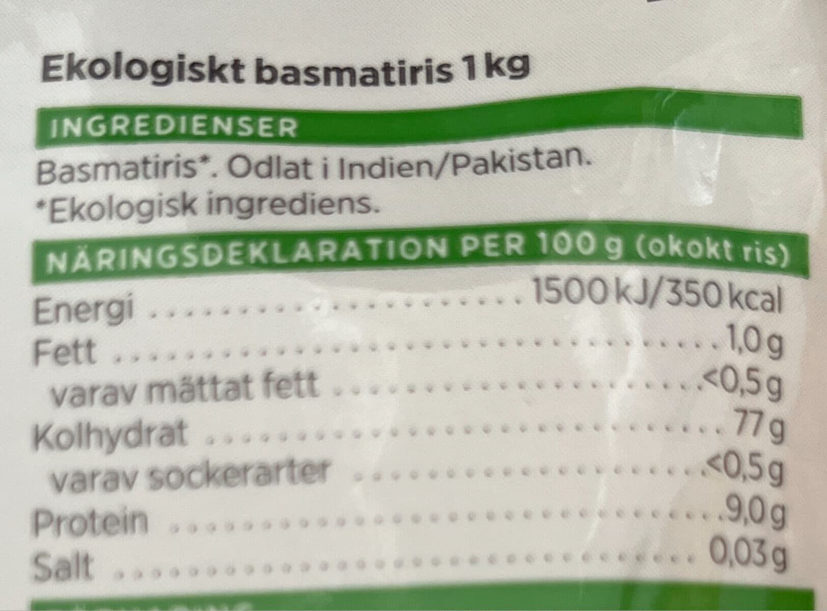 I love eco Ecologiški basmati ryžiai packshot
