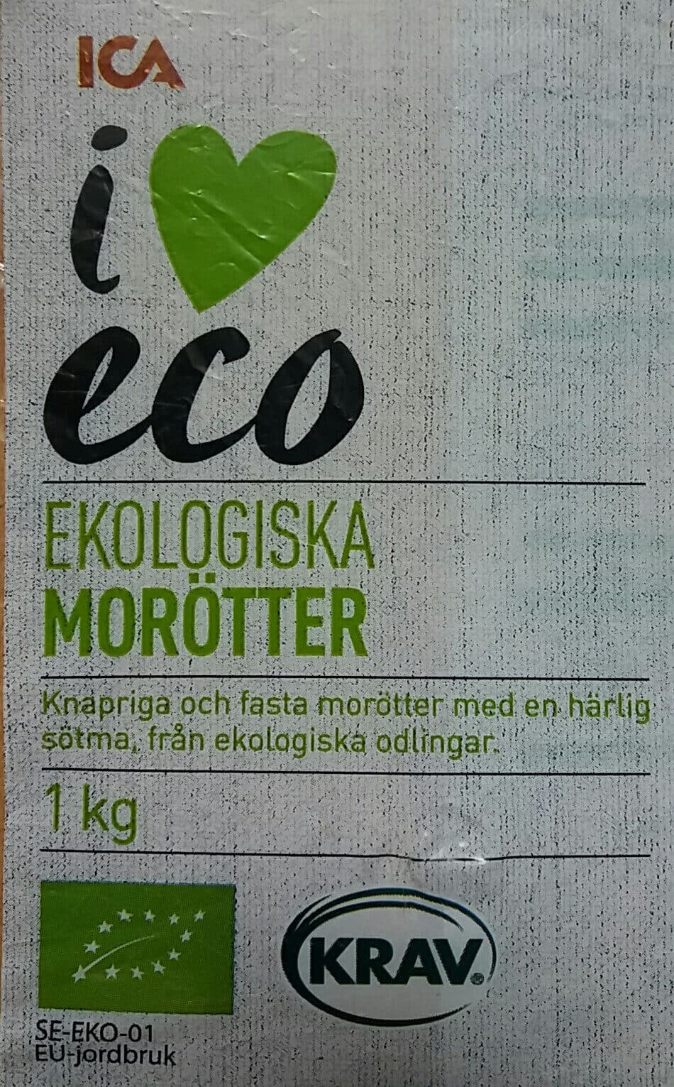 ICA Ekologiska morötter packshot