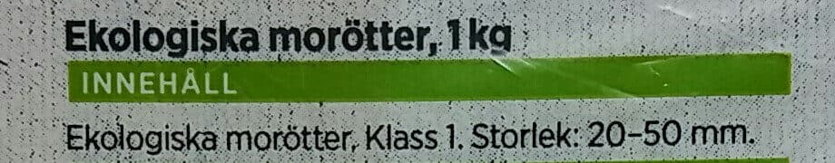 ICA Ekologiska morötter packshot