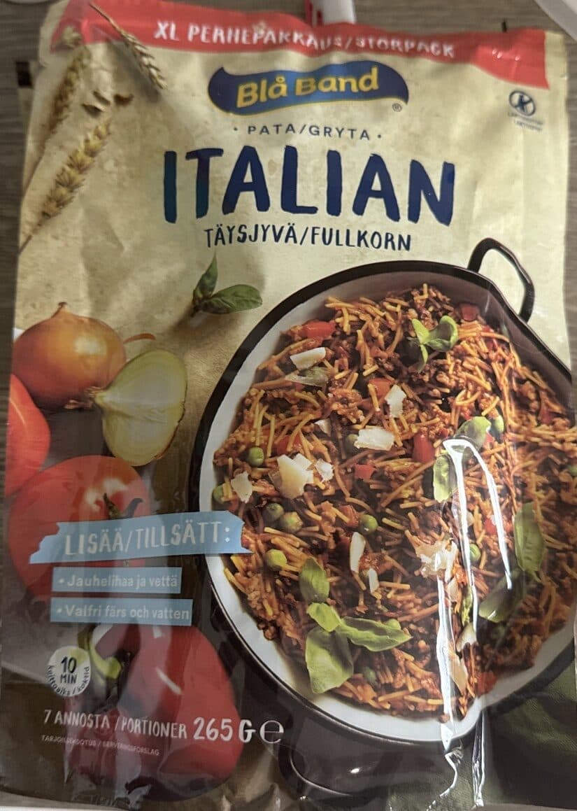 Blå Band Italianpata Täysjyvä packshot