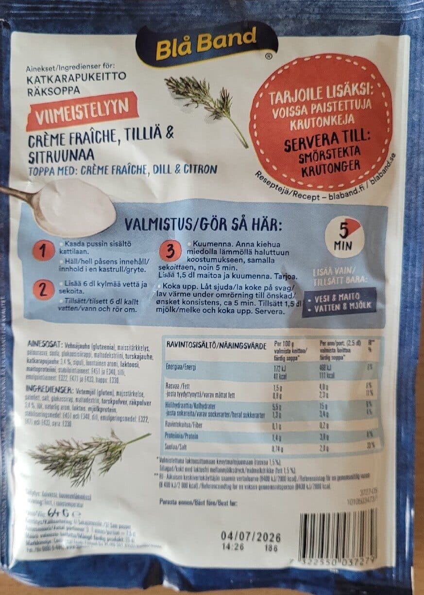 Blå Band Räksoppa packshot