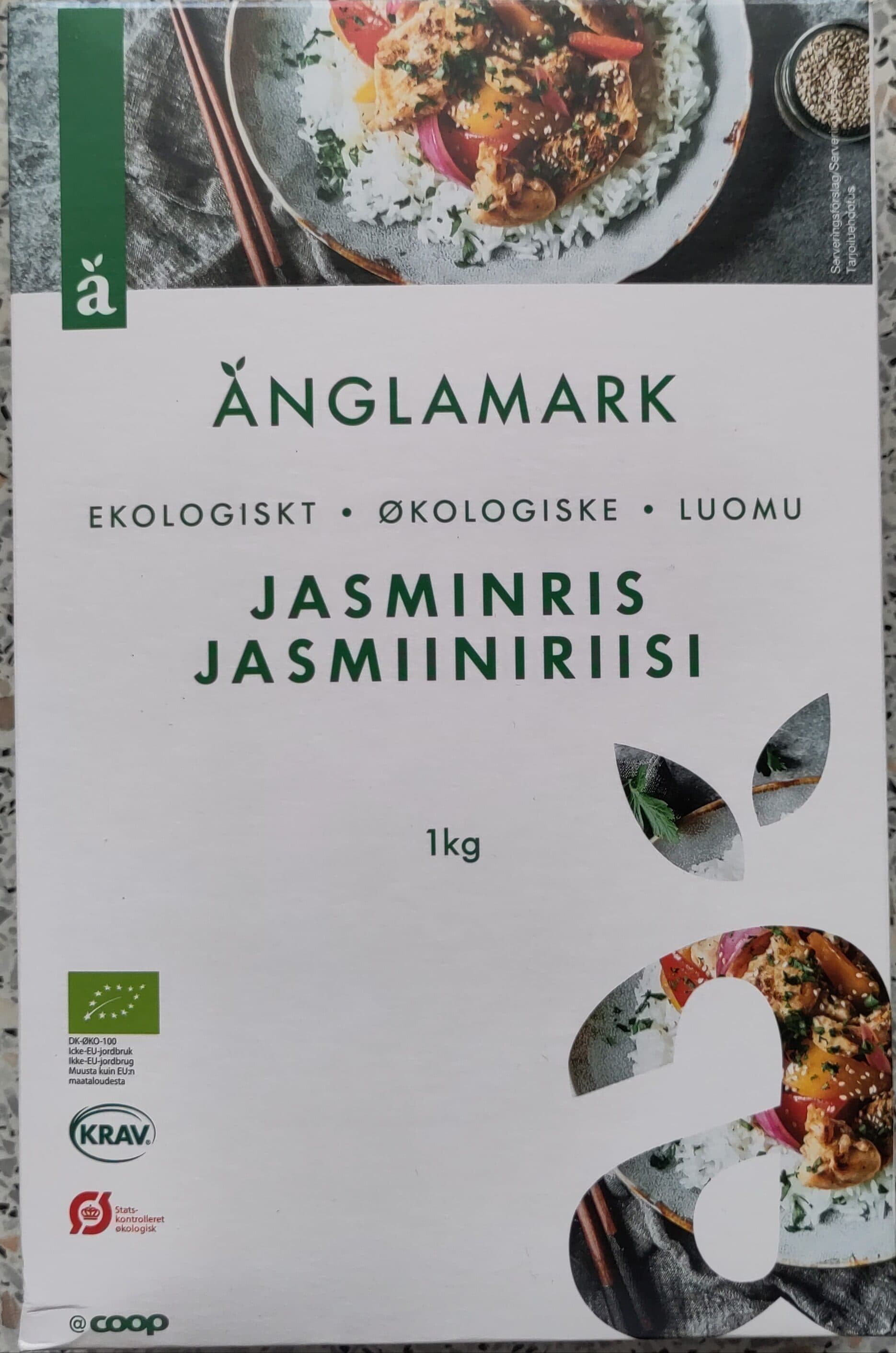 Änglamark Luomu jasmiiniriisi packshot
