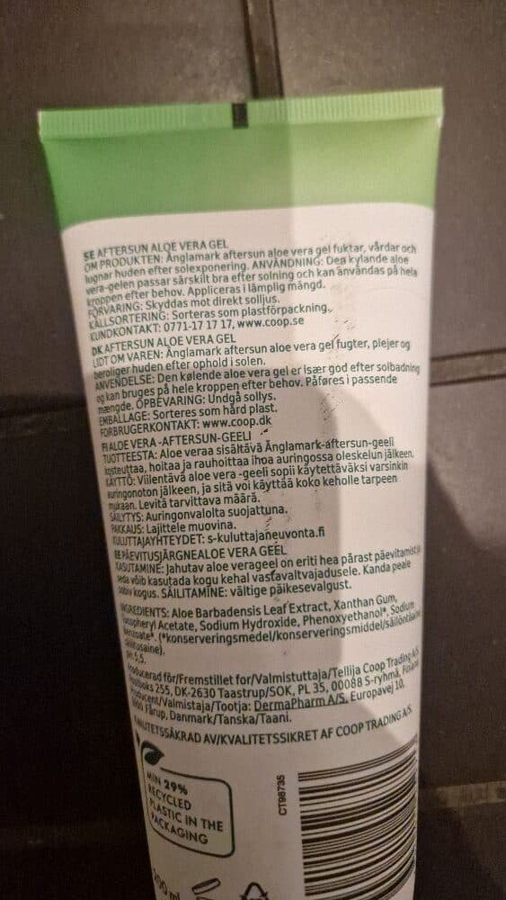 Änglamark Aftersun Aloe Vera gel packshot