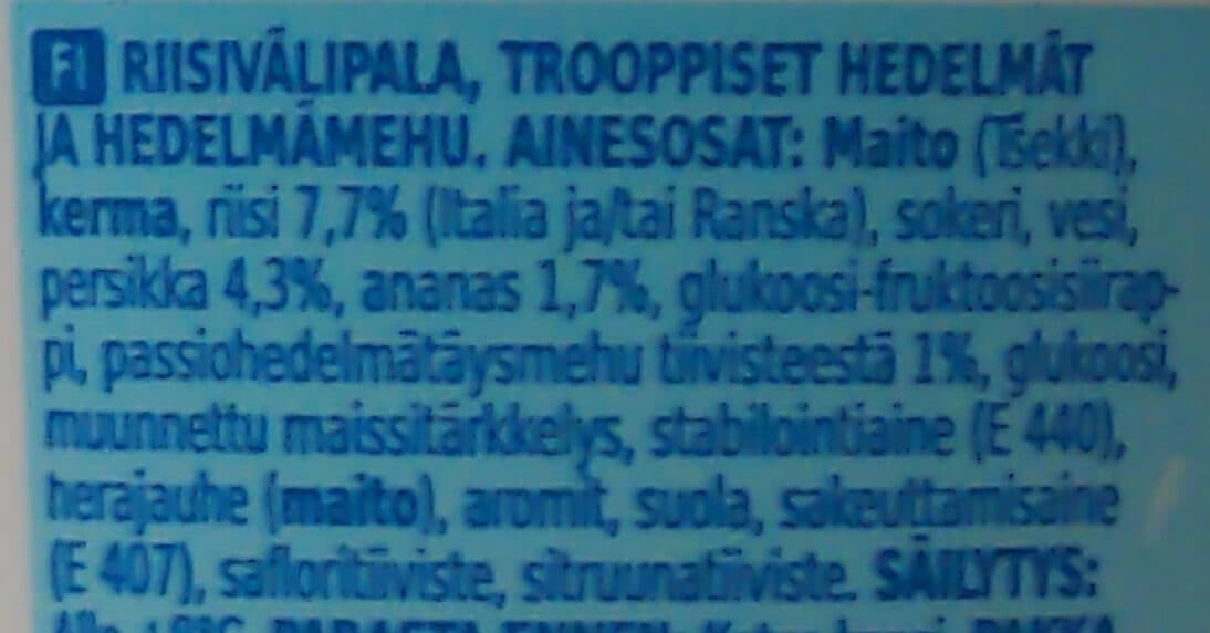 Rainbow Riisivälipala trooppiset hedelmät packshot