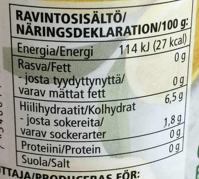 Rainbow Sitruuna täysmehu packshot