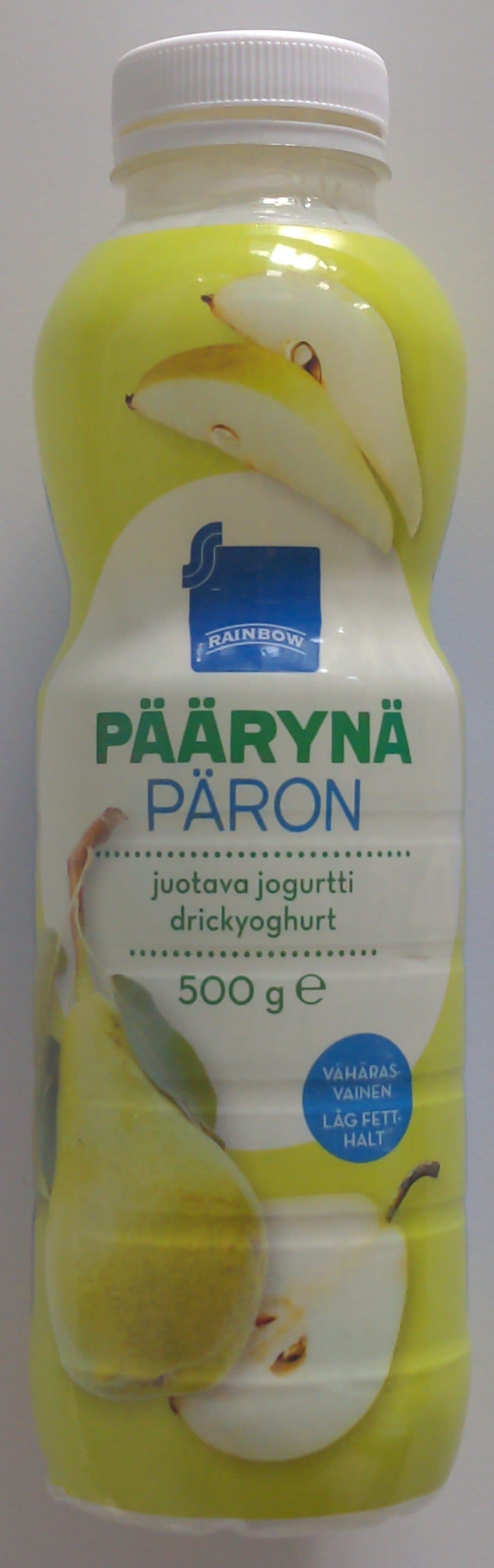 Rainbow Juotava päärynäjogurtti packshot
