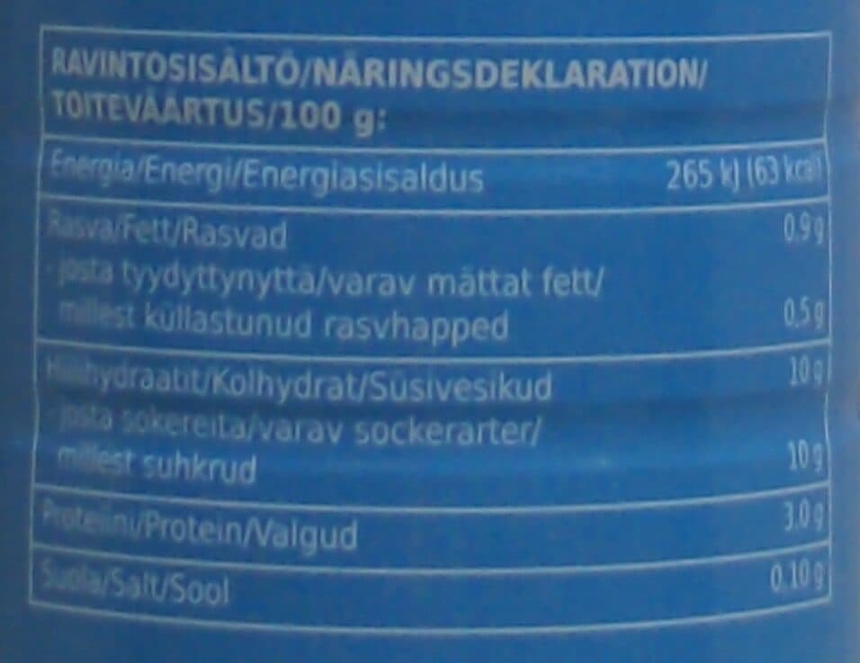 Rainbow Juotava päärynäjogurtti packshot