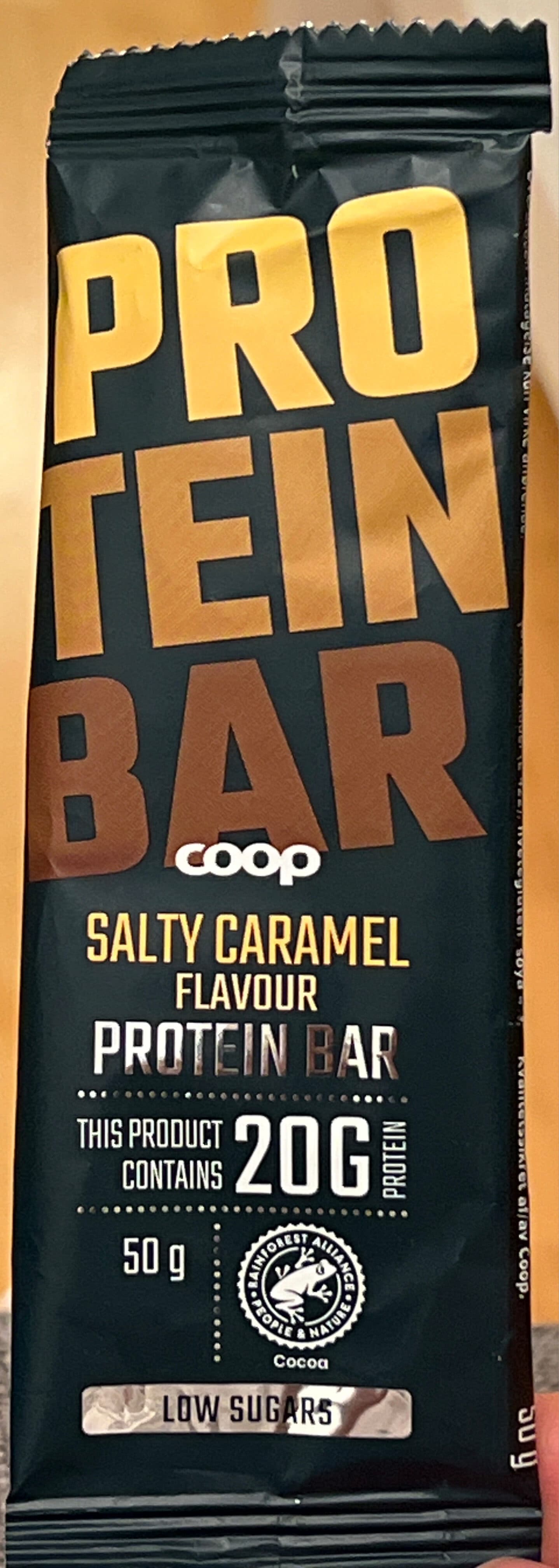 coop Proteinbar, salt karamell packshot