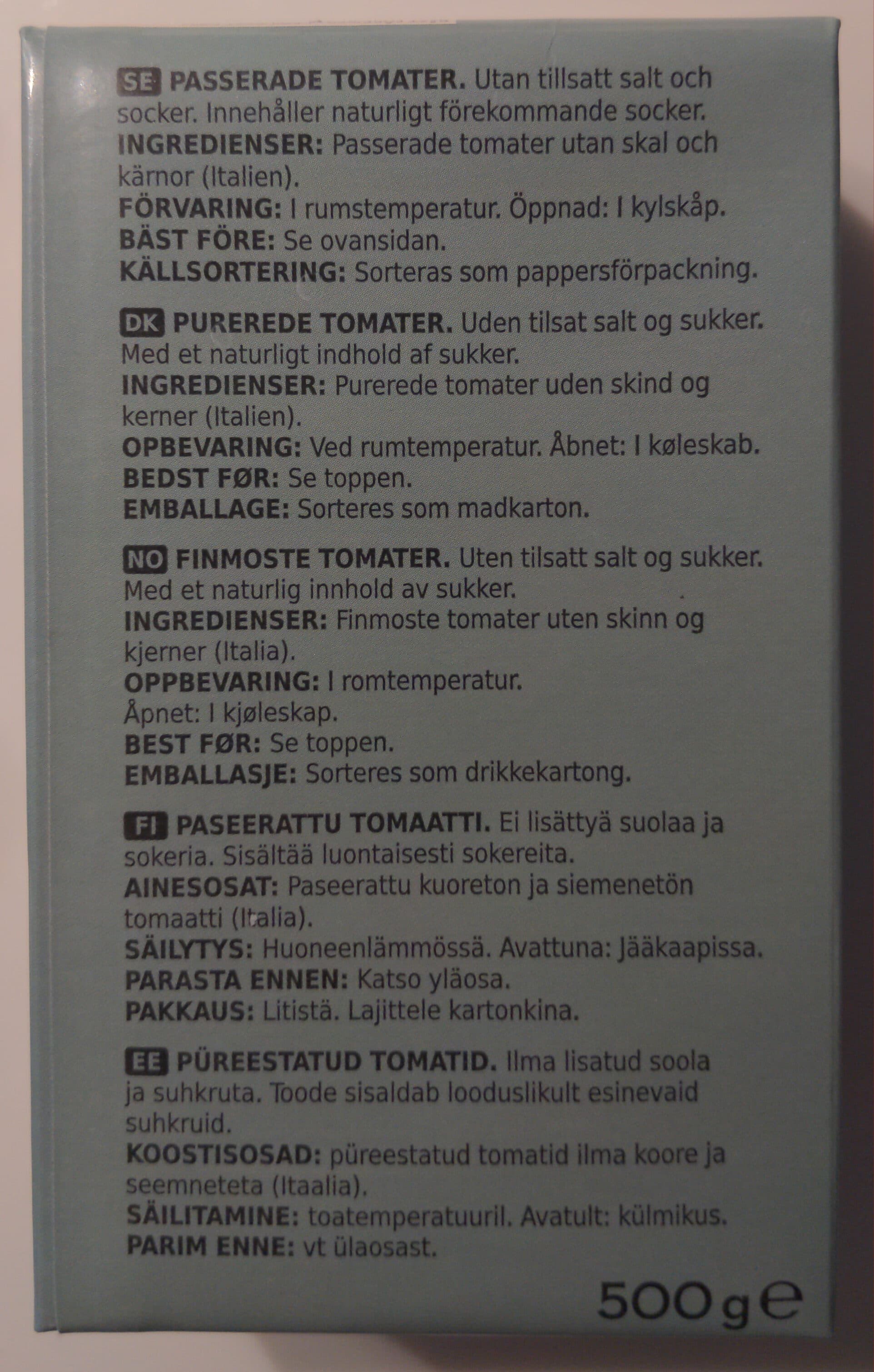 Coop Paseerattu tomaatti maustamaton packshot