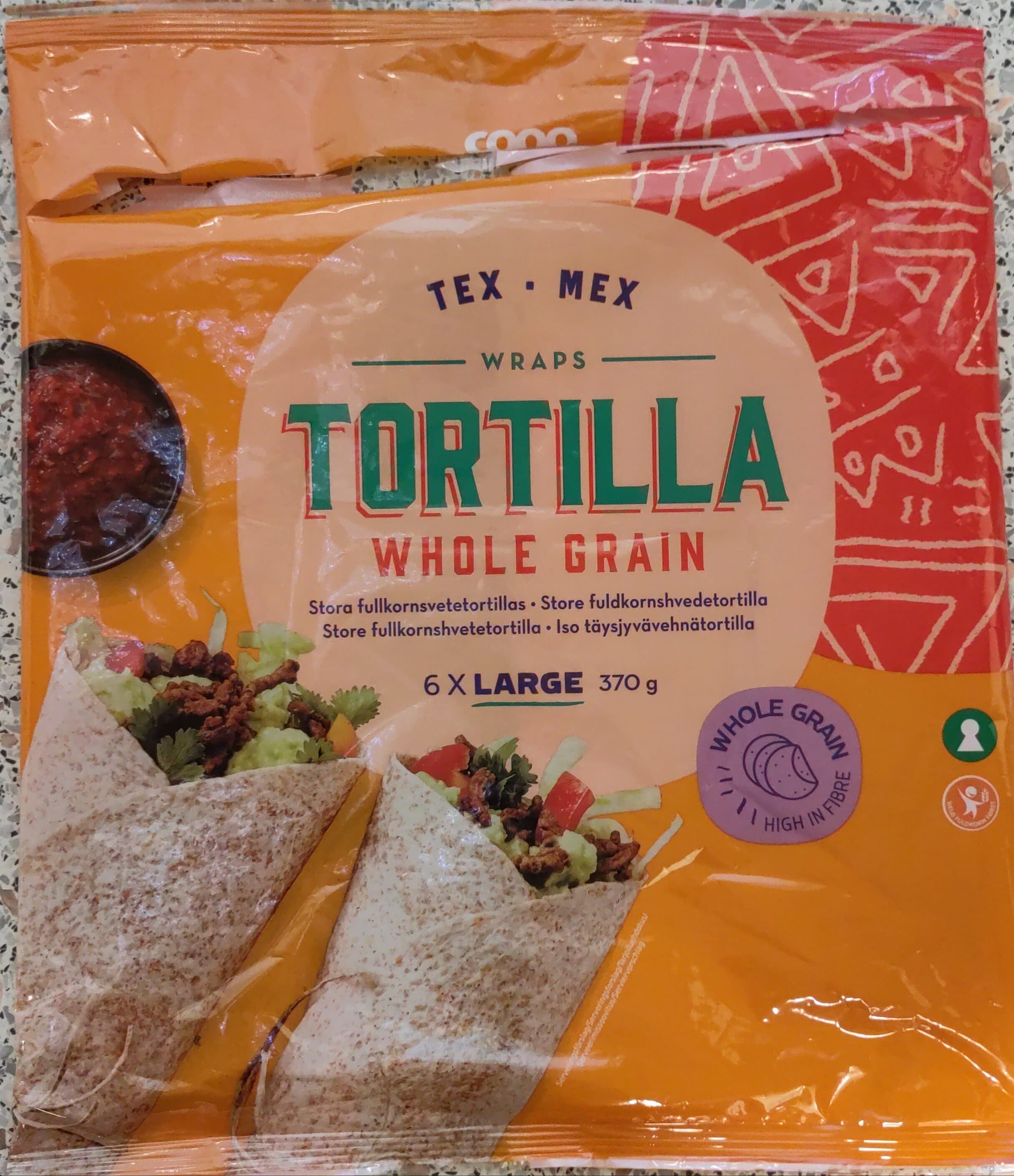 Coop Täysjyvävehnätortilla packshot