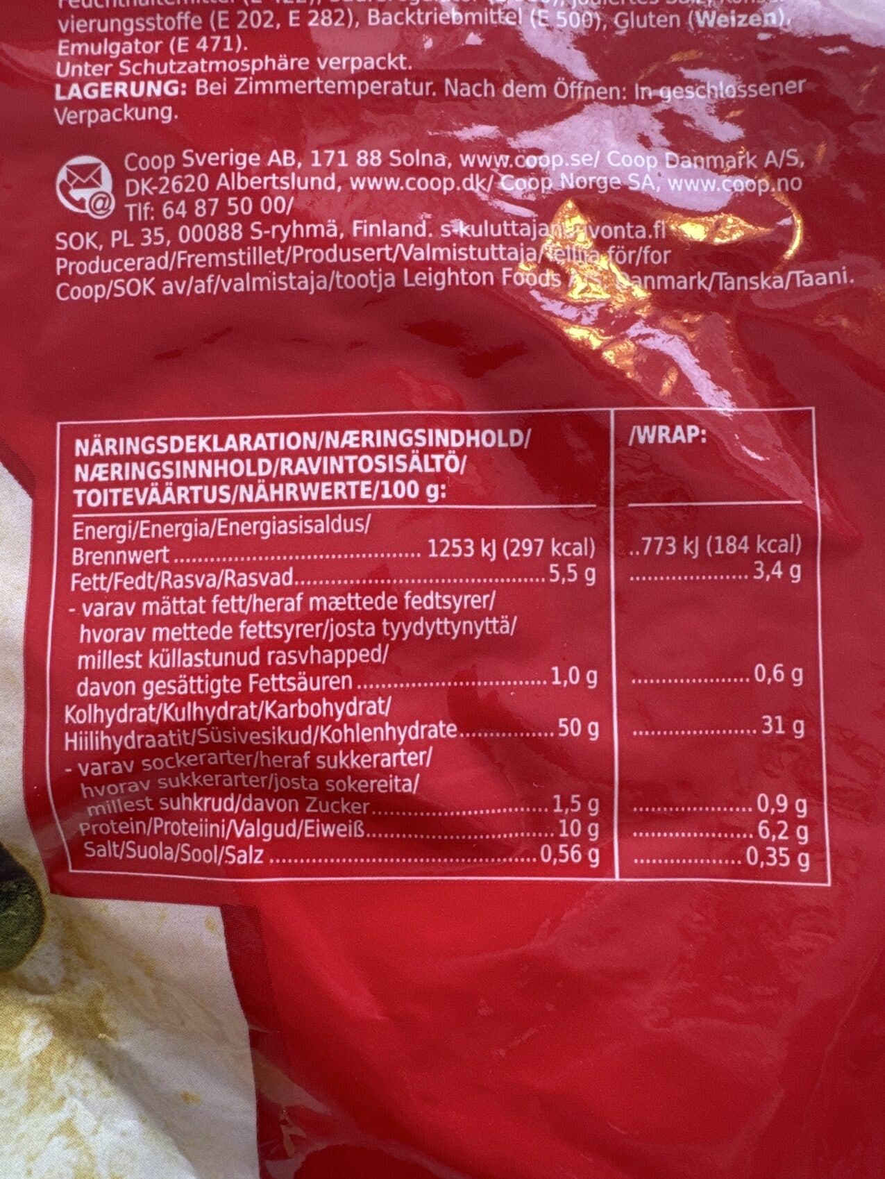Coop Texmex Isot Vehnätortillat packshot