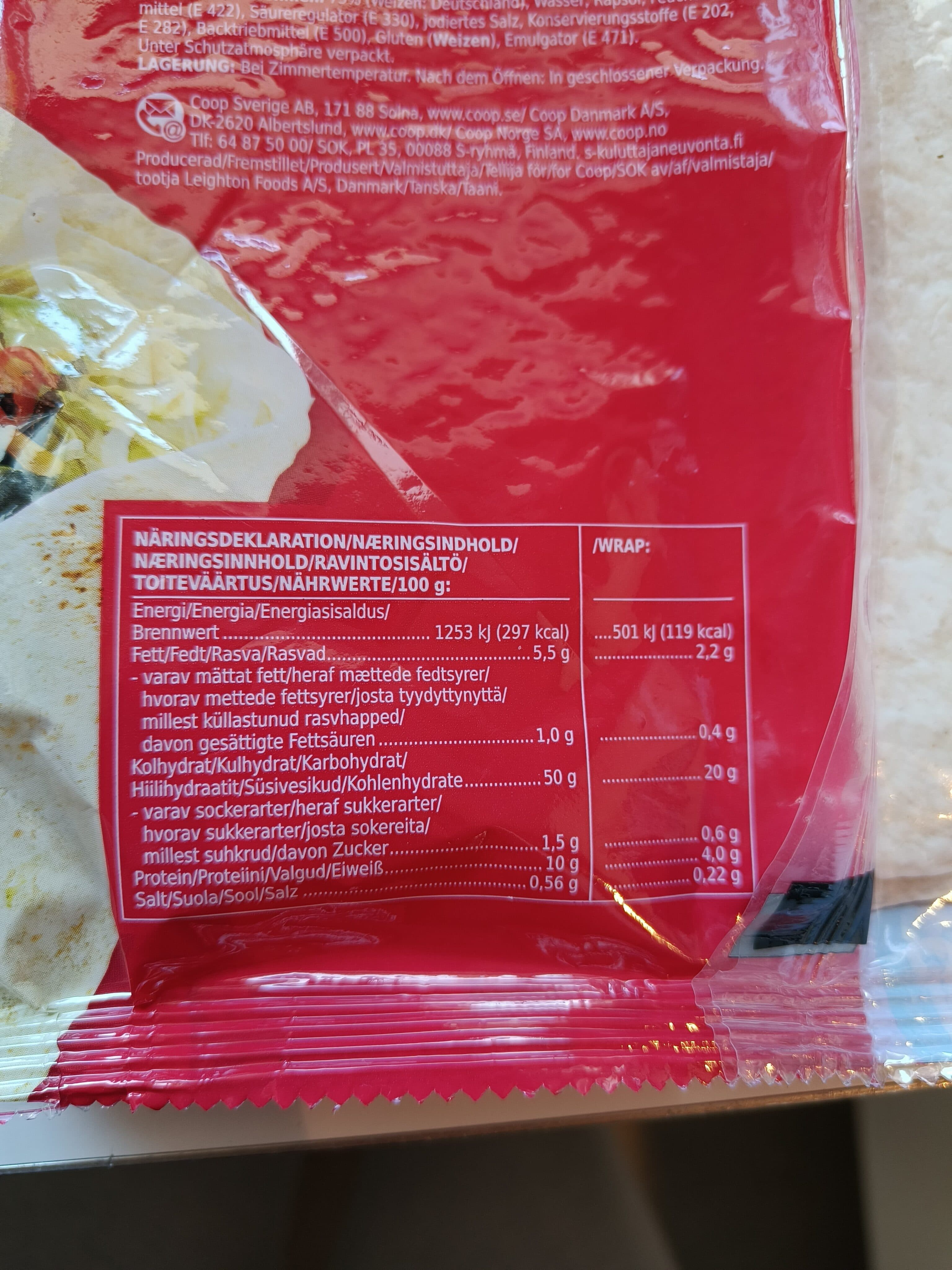 Coop Tortilla Soft Wheat packshot