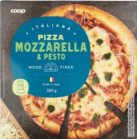 Coop Pizza Mozzarella & Pesto packshot
