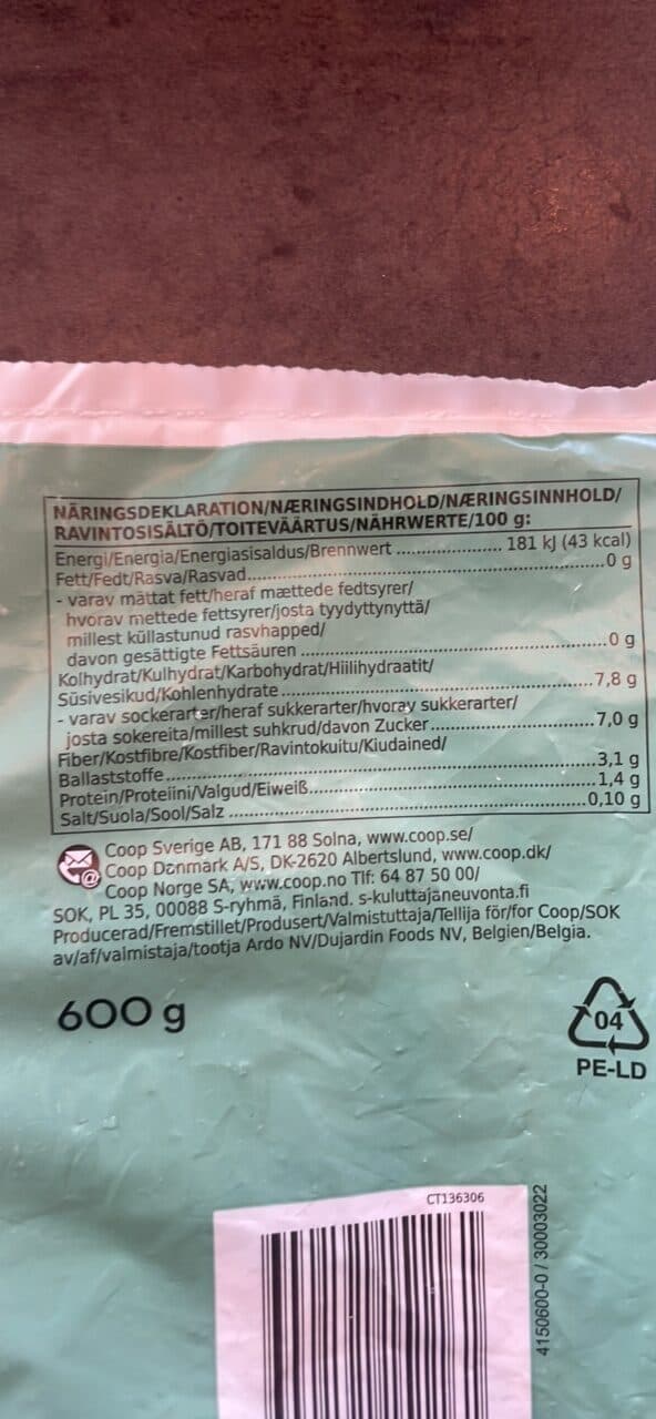 Coop Root vegetables packshot