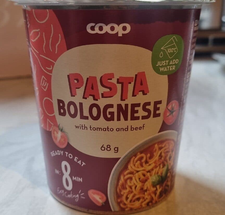 Coop Pasta Polognese, Kuppi packshot