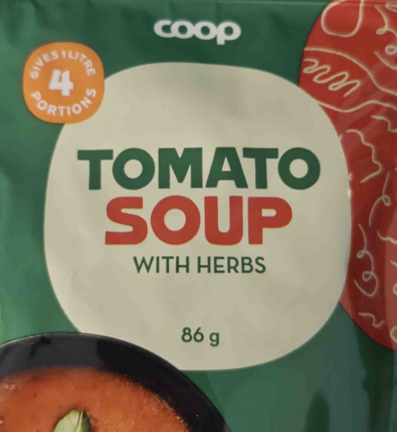 COOP Tomato soup packshot