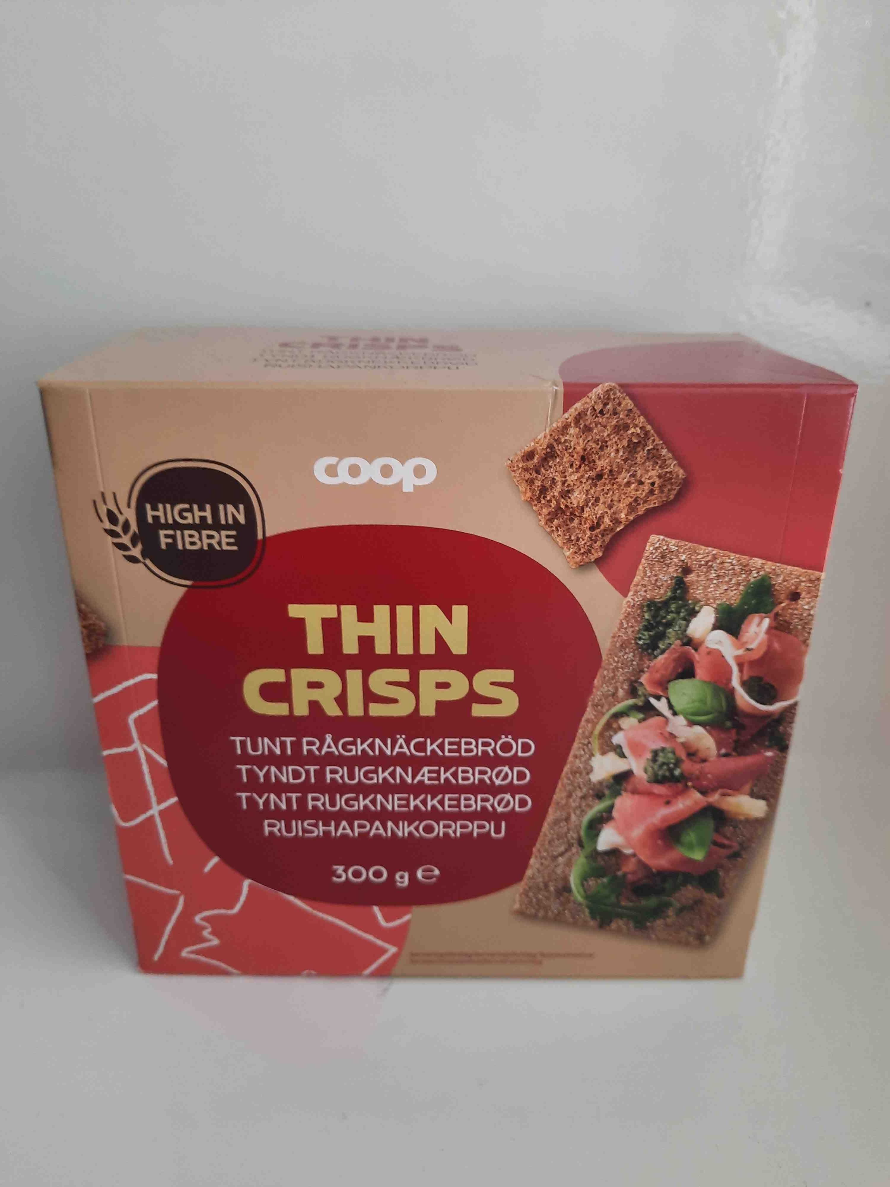 Coop Thin crisps packshot