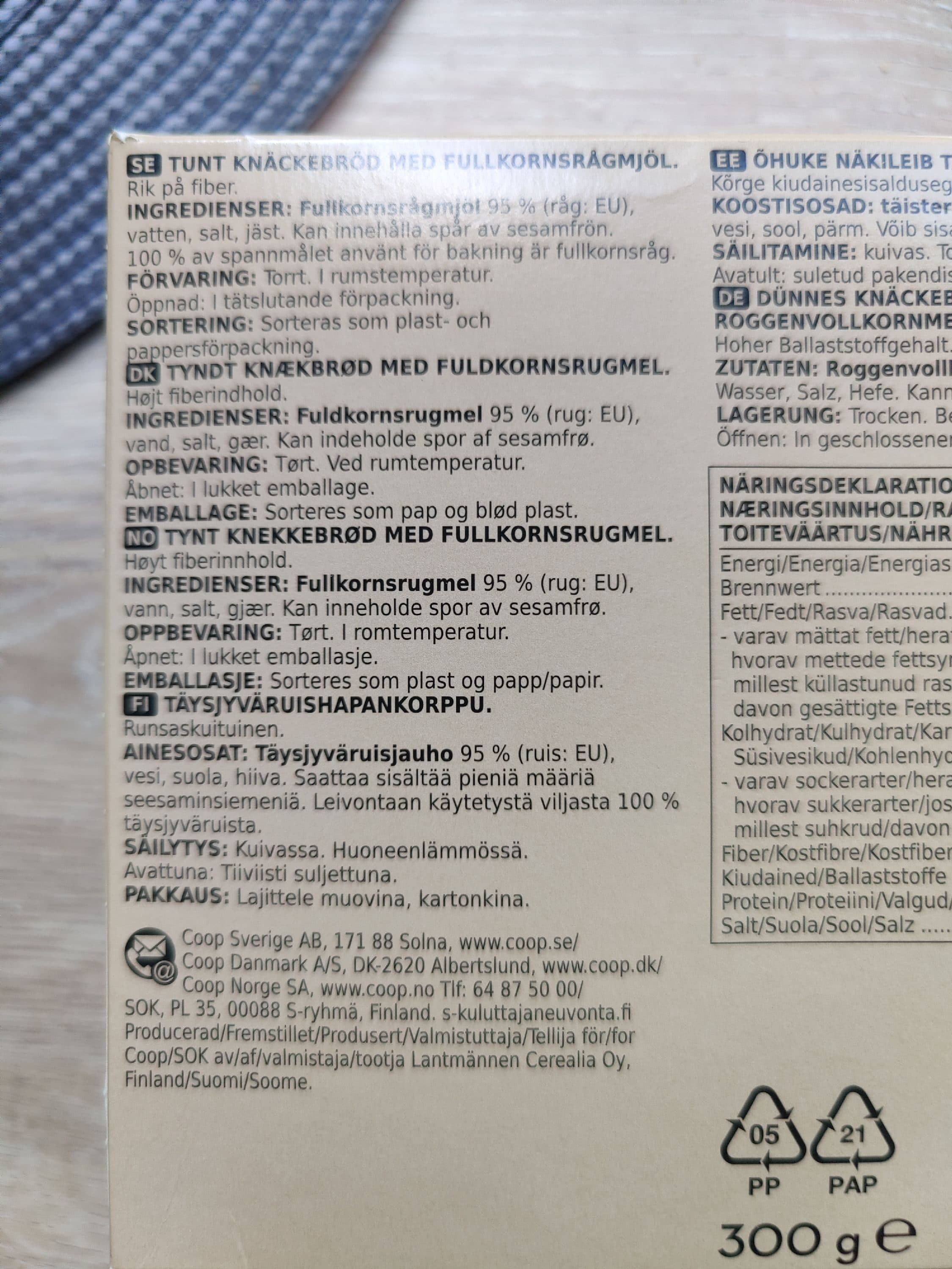Coop Thin crisps packshot