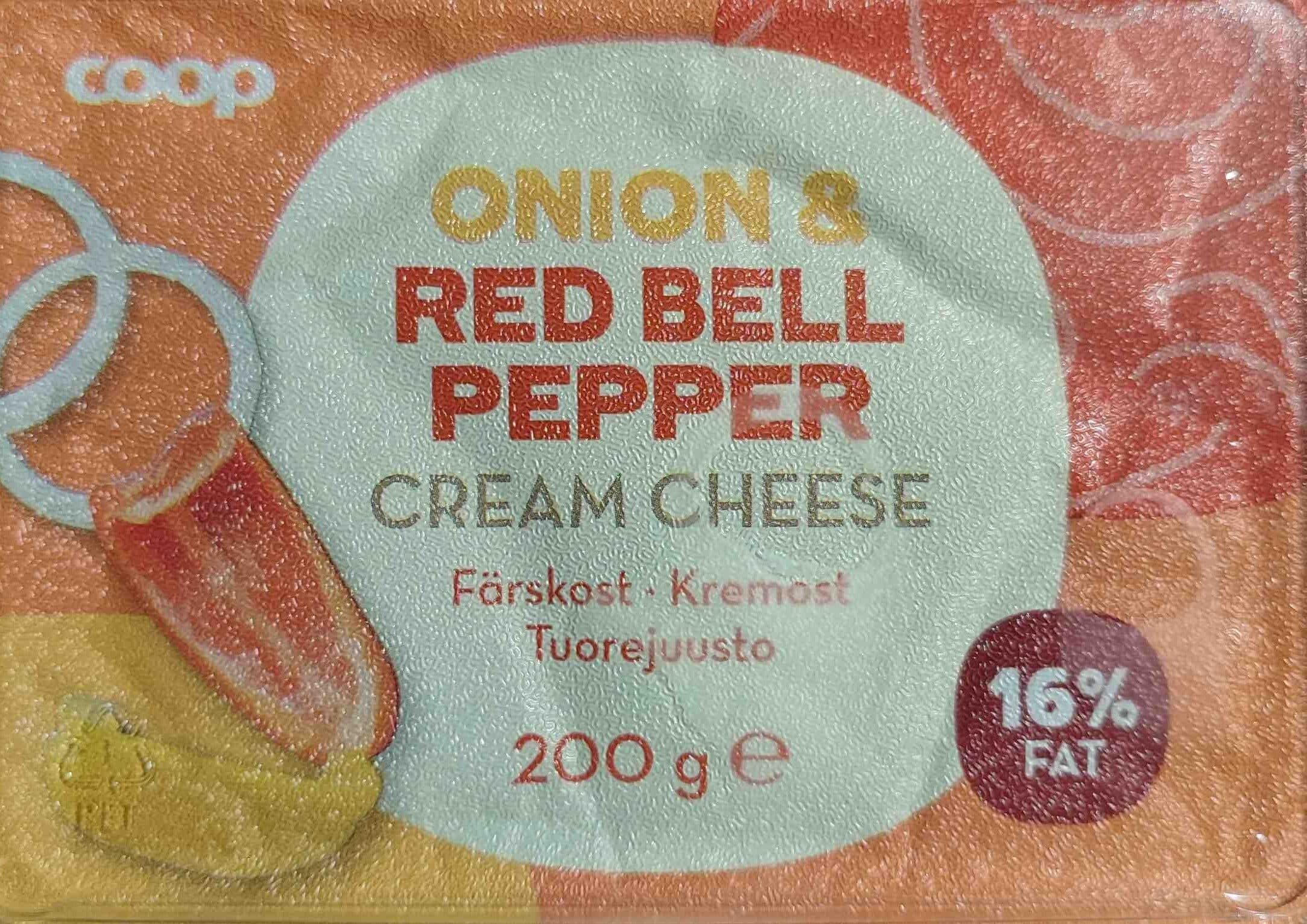 COOP Onion & red bell pepper cream cheese packshot