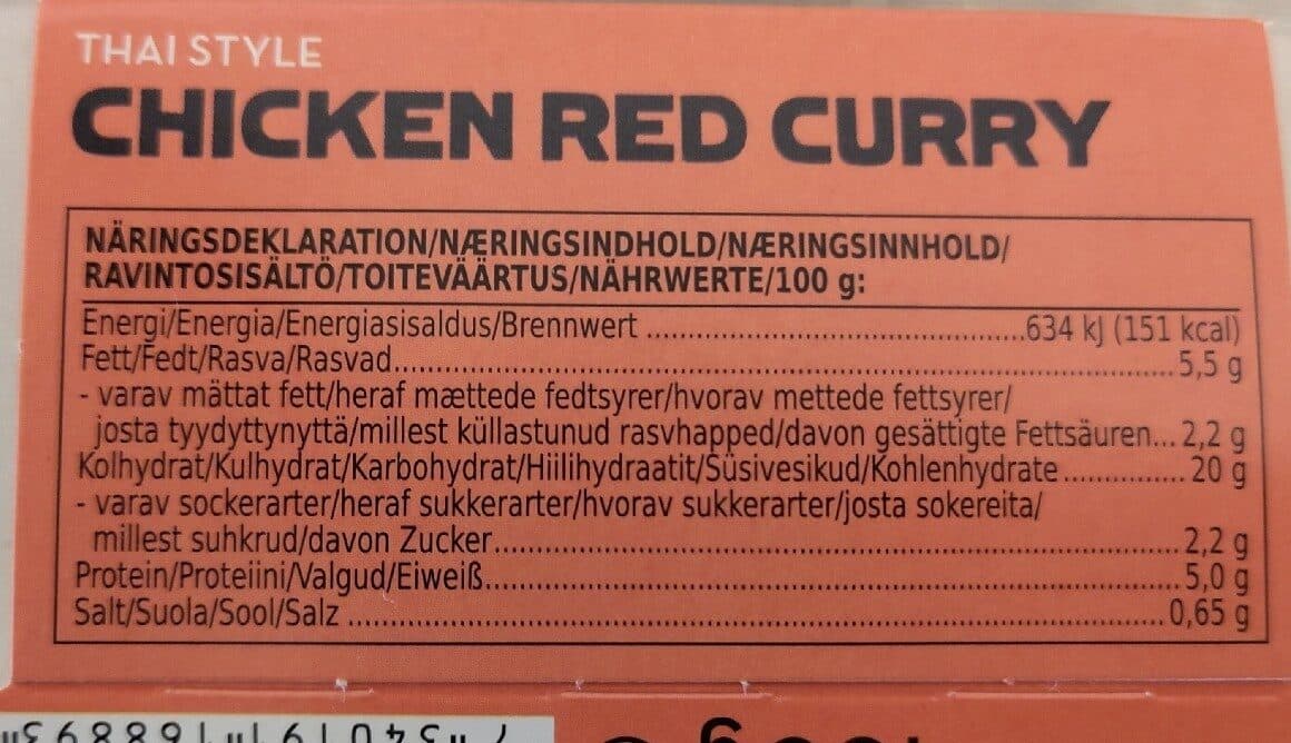 Coop Chicken Red Curry packshot