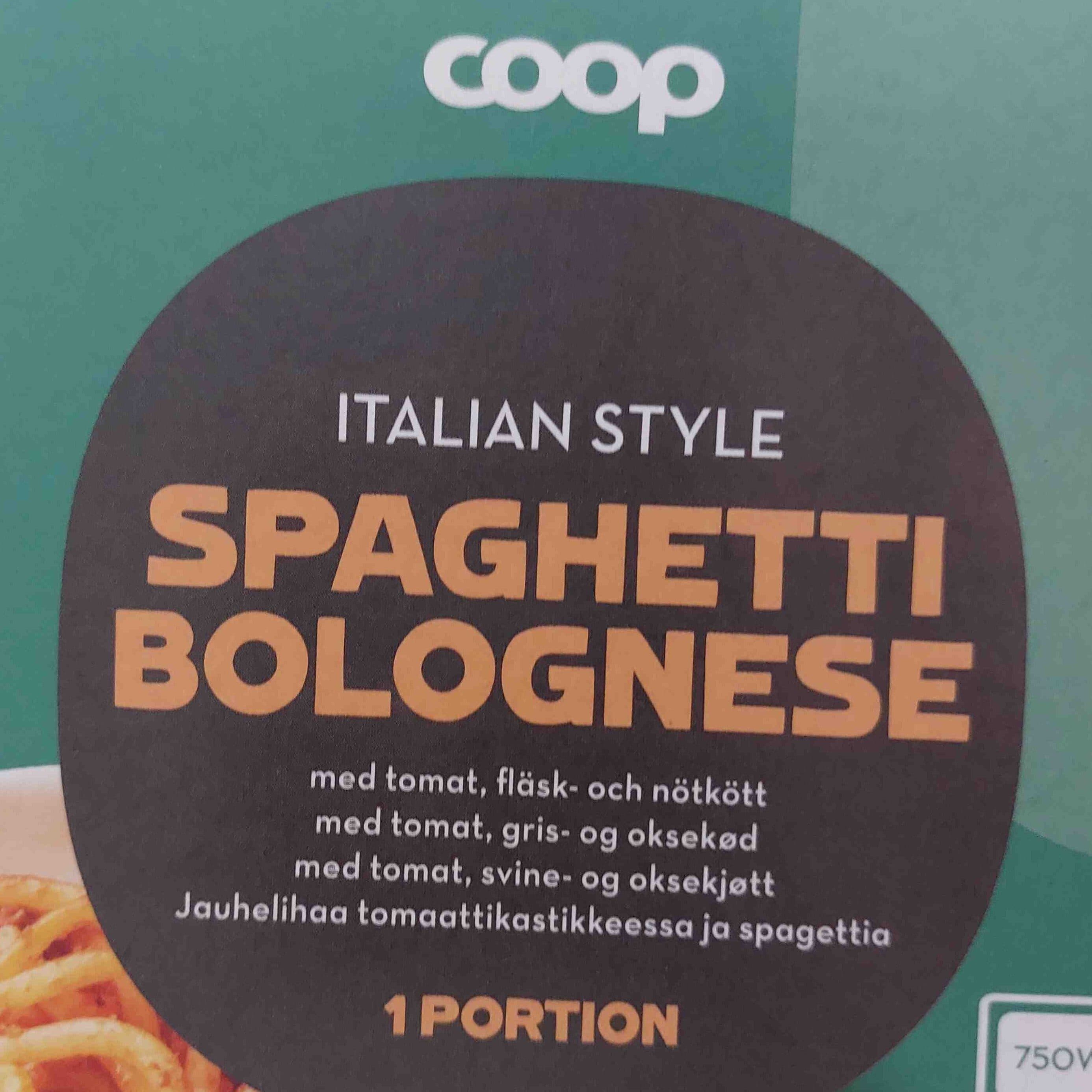 Coop Spaghetti bolognese packshot