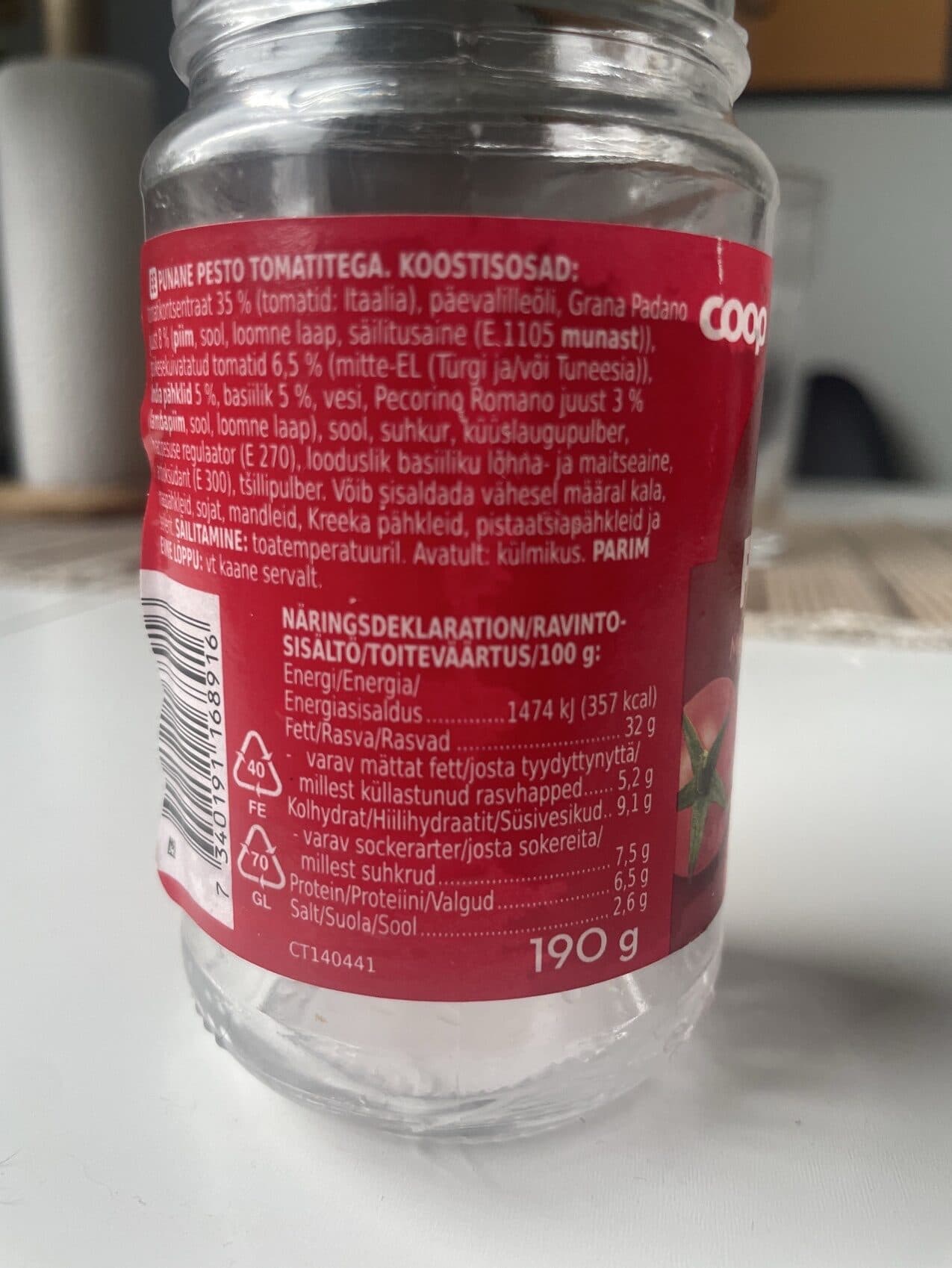 Coop Pesto Rosso packshot
