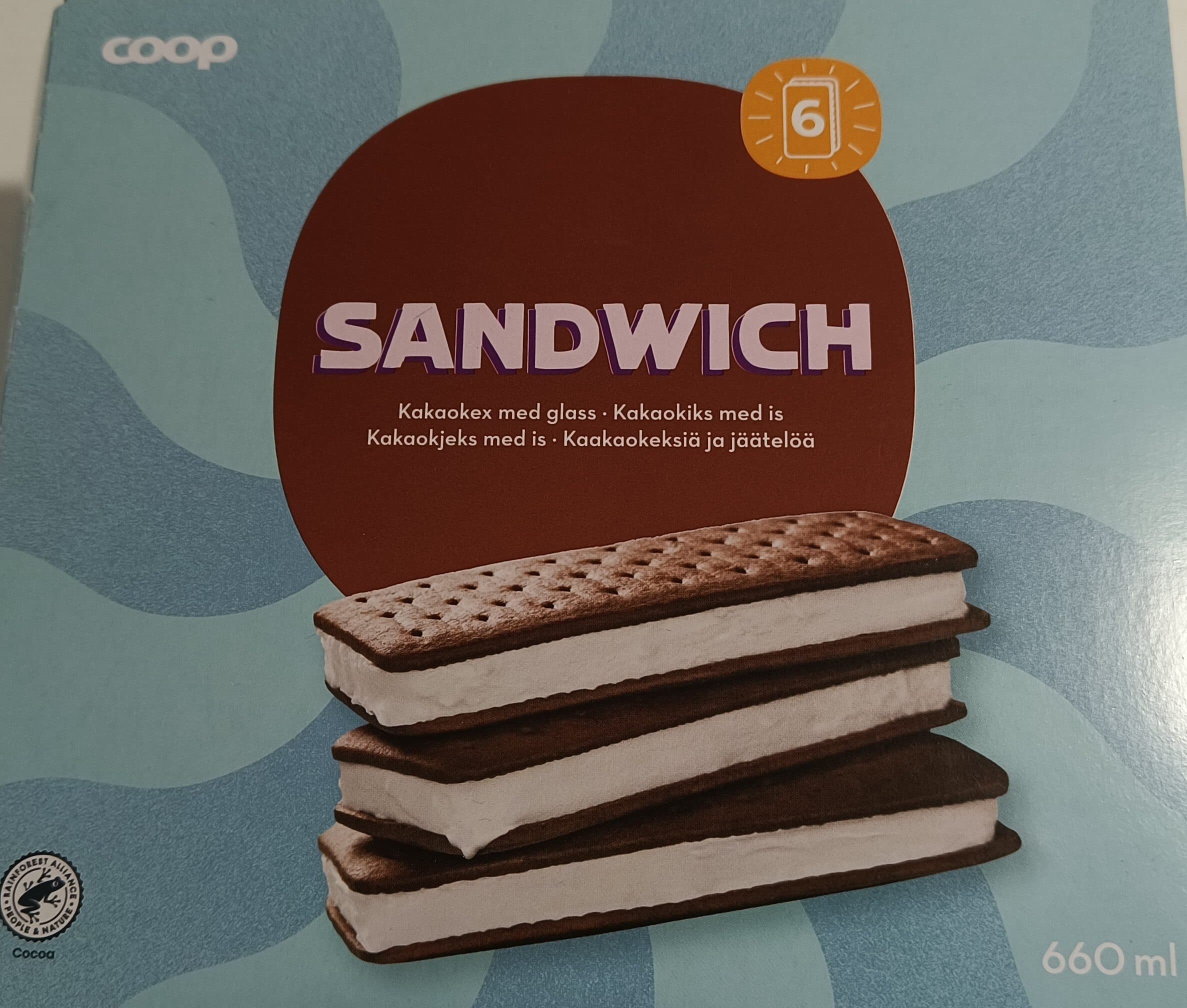 Coop Ice cream Sandwich packshot