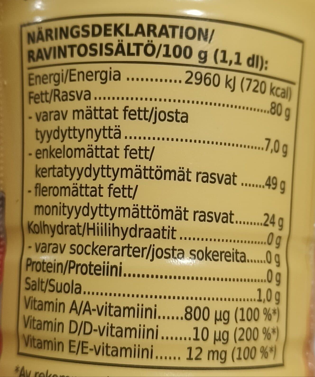 Coop Juokseva Rapsiöljy-valmiste packshot