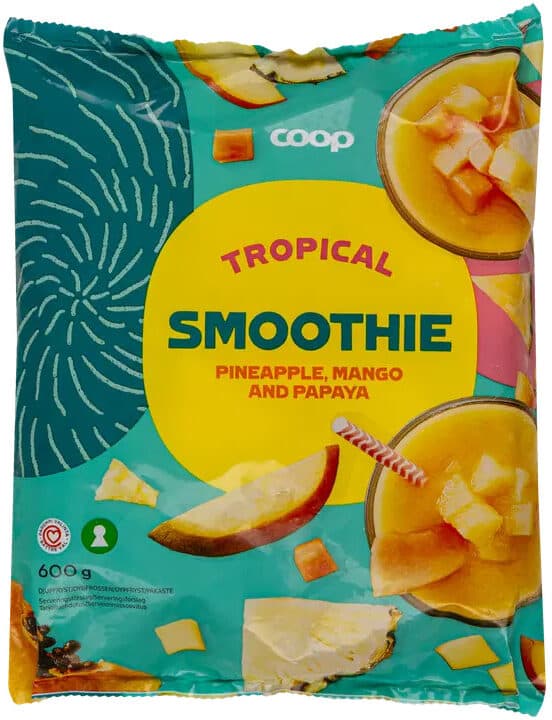Coop Tropical smoothiesekoitus Ananas, Mango, Papaija packshot