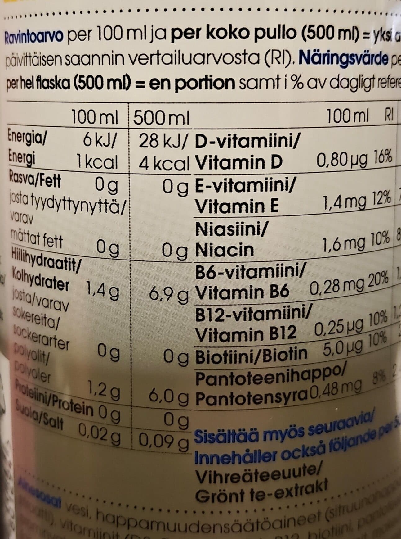 Vitamin Well Zero Lemon vitamin water packshot