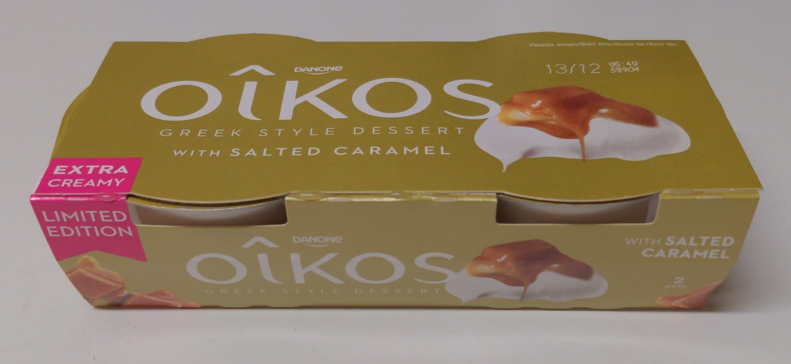 Danone Oîkos with salted caramel packshot