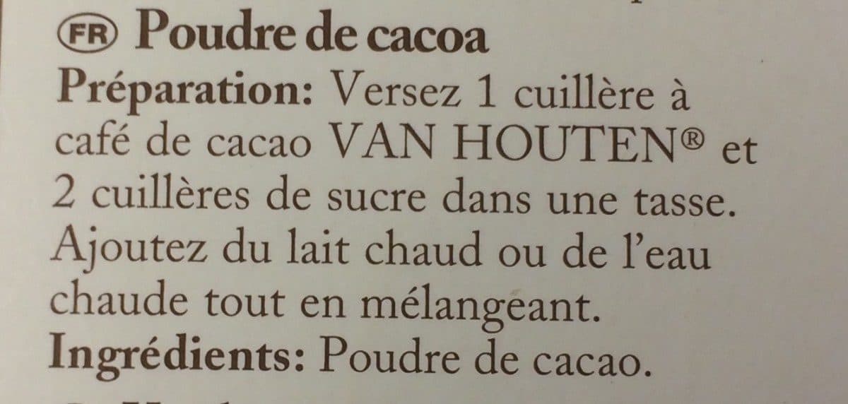 Van Houten Poudre de cacao packshot