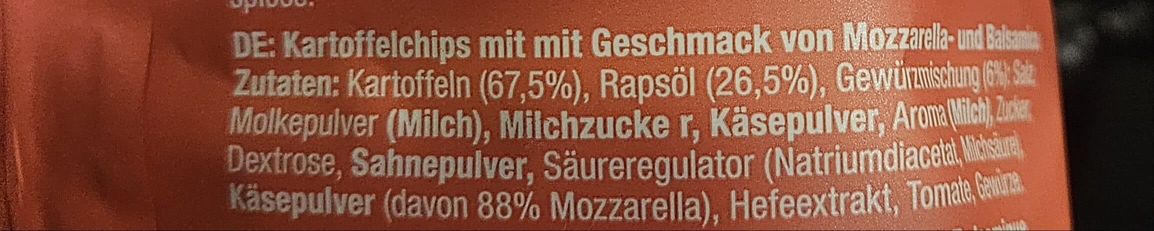 Gårdschips Mozzarella & Balsamico Potato Chips packshot