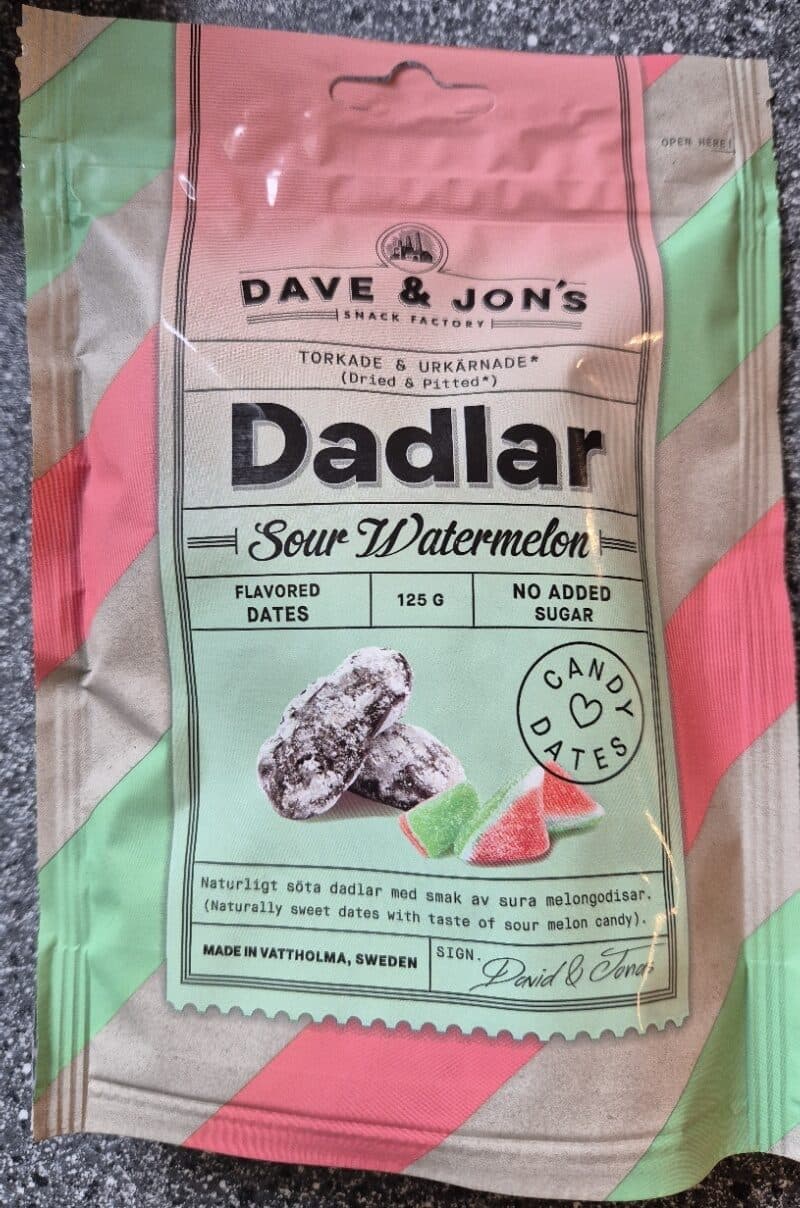 Dave & Jon's Snack Factory Dates Sour Watermelon packshot