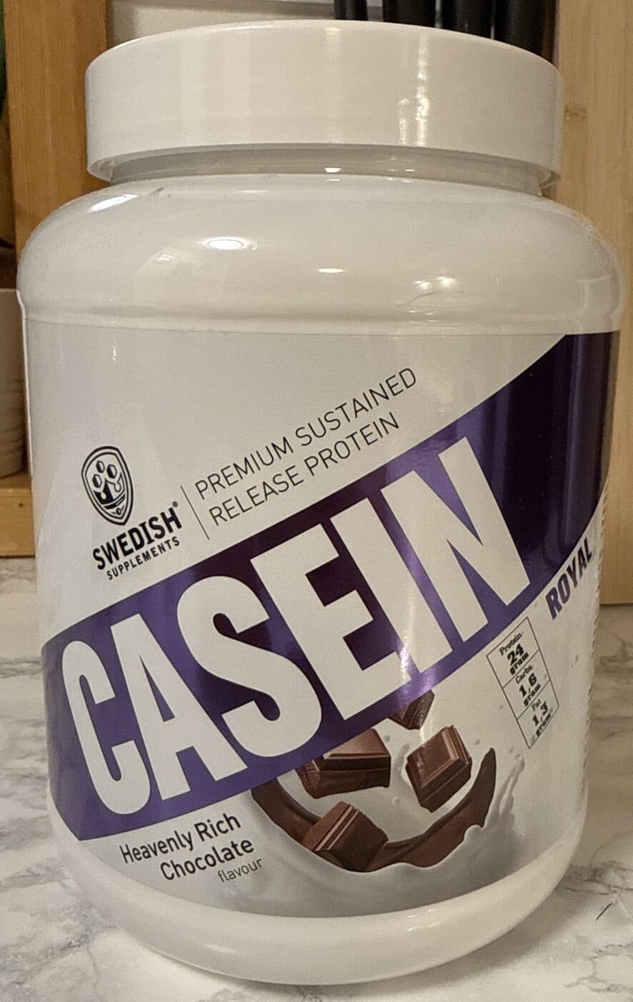 Swedish Supplements Heavenly Rich Chocolate Casein Protein Powder packshot