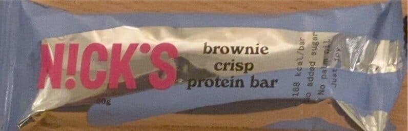 Nick‘s Brownie-Crisp / Protein Bar packshot