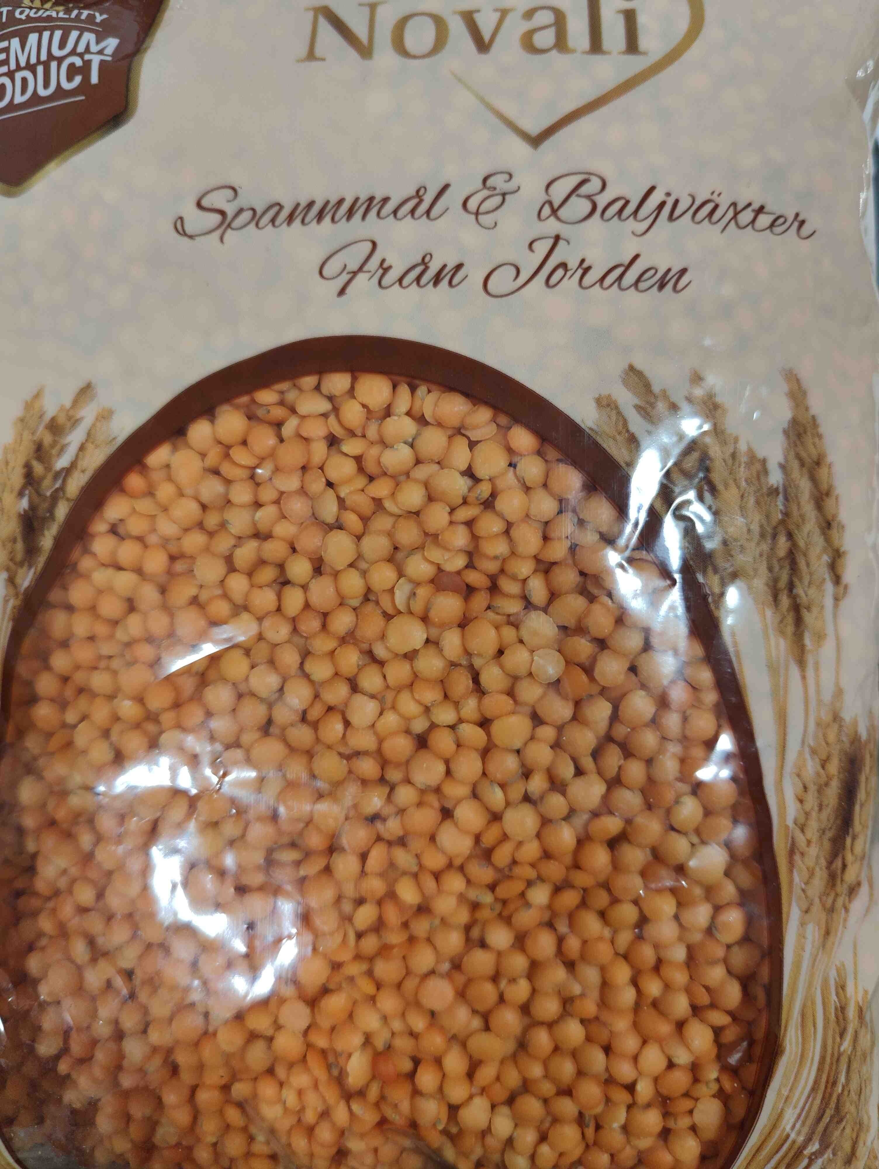 Novali Red lentils packshot