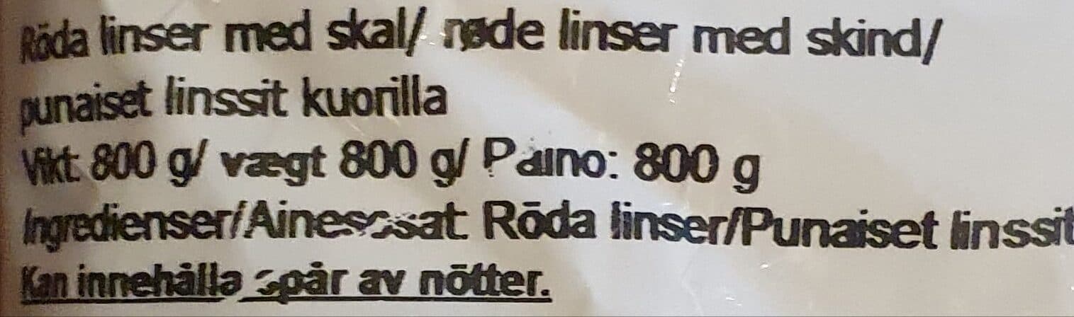 Marjan Røde Linser packshot